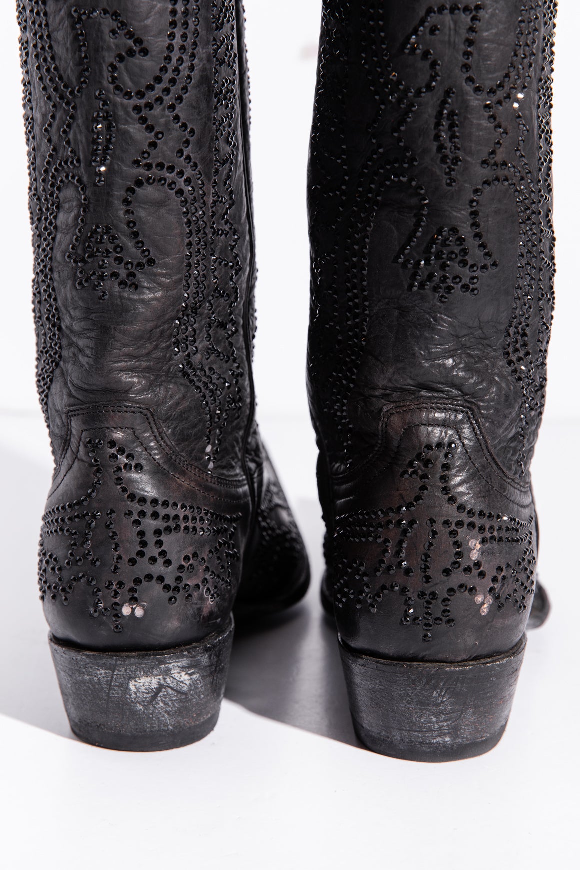 OLD GRINGO Black Swarovski Eagle Cowboy Boots (Sz. 8.5)