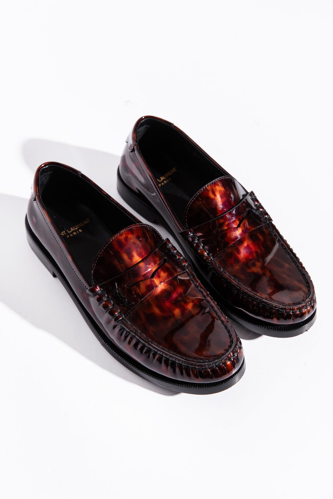 SAINT LAURENT Tortoises Shell Loafer (Sz. 36)