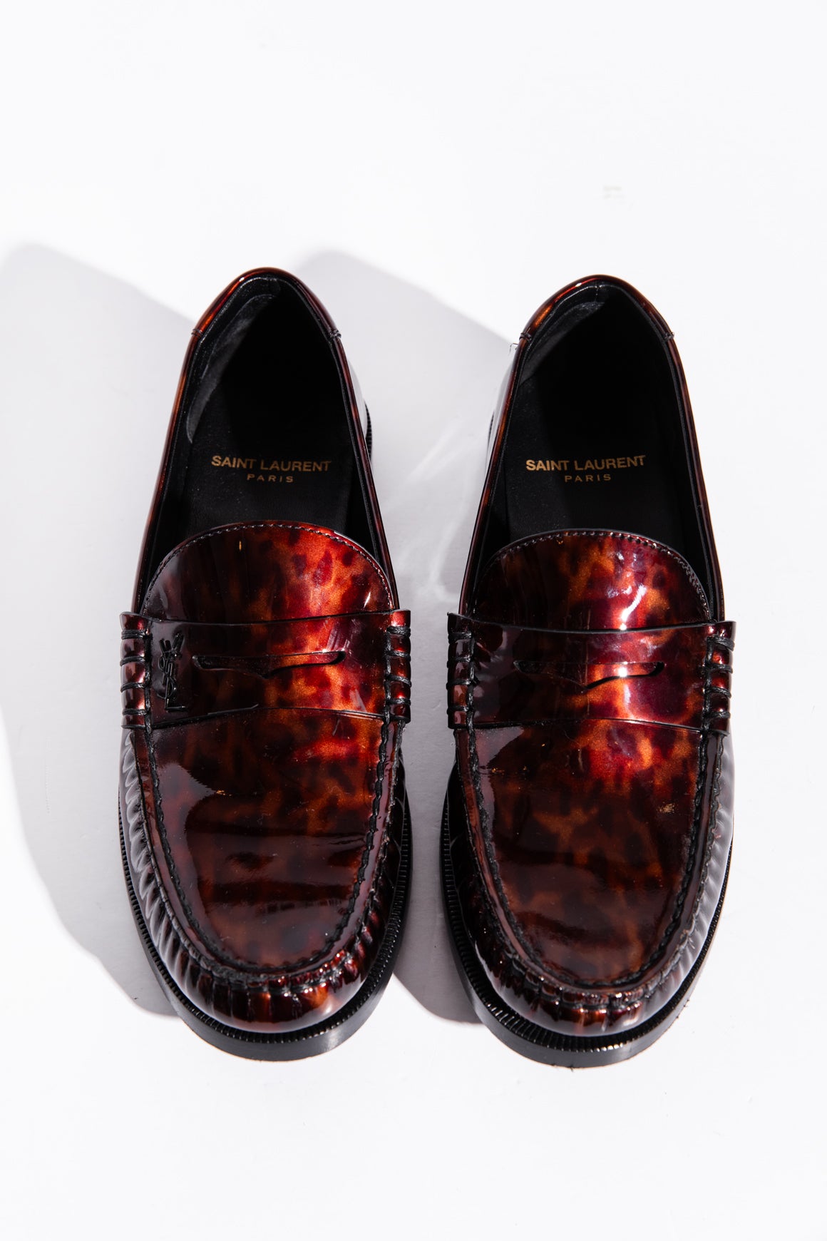 SAINT LAURENT Tortoises Shell Loafer (Sz. 36)