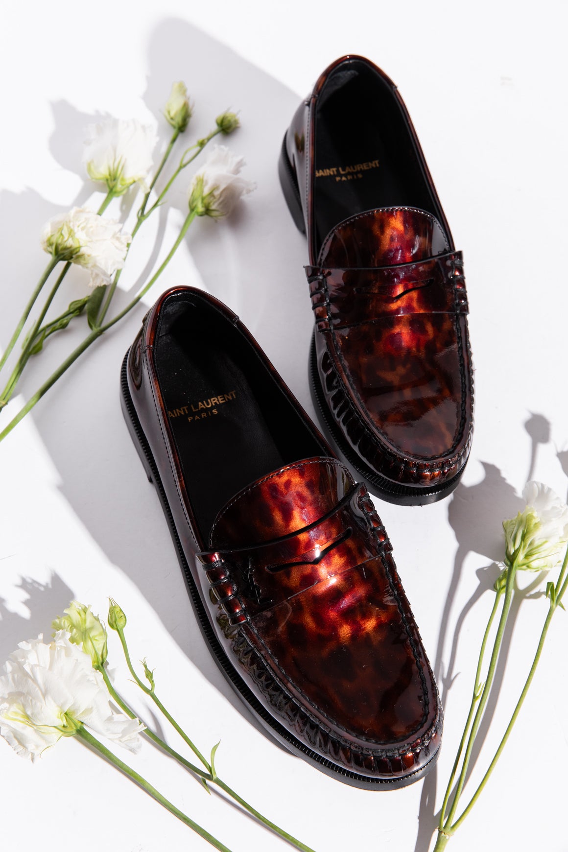 SAINT LAURENT Tortoises Shell Loafer (Sz. 36)