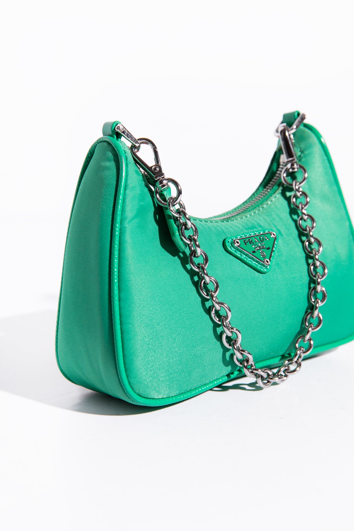 PRADA Green Tesutto Re-Edition Mini Bag