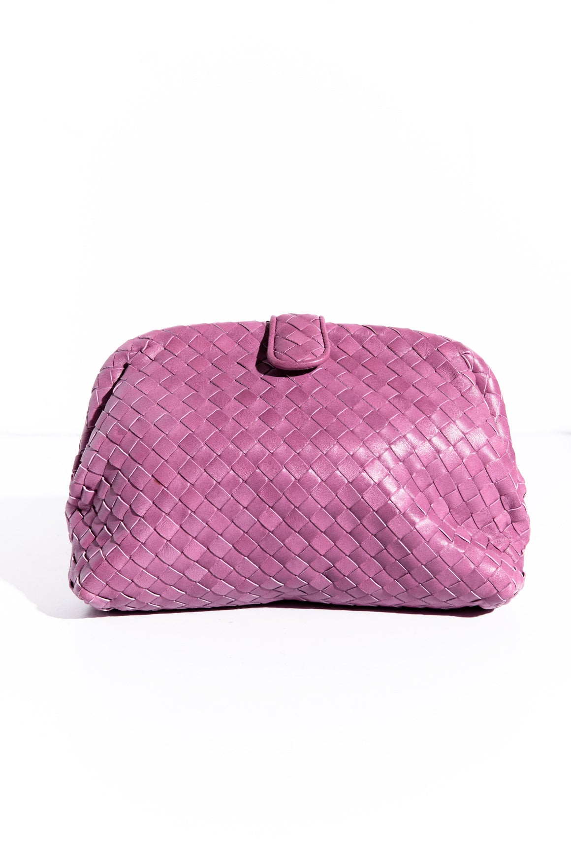 BOTTEGA VENETA Deco Rose "Lauren 1980" Small Intrecciato Clutch