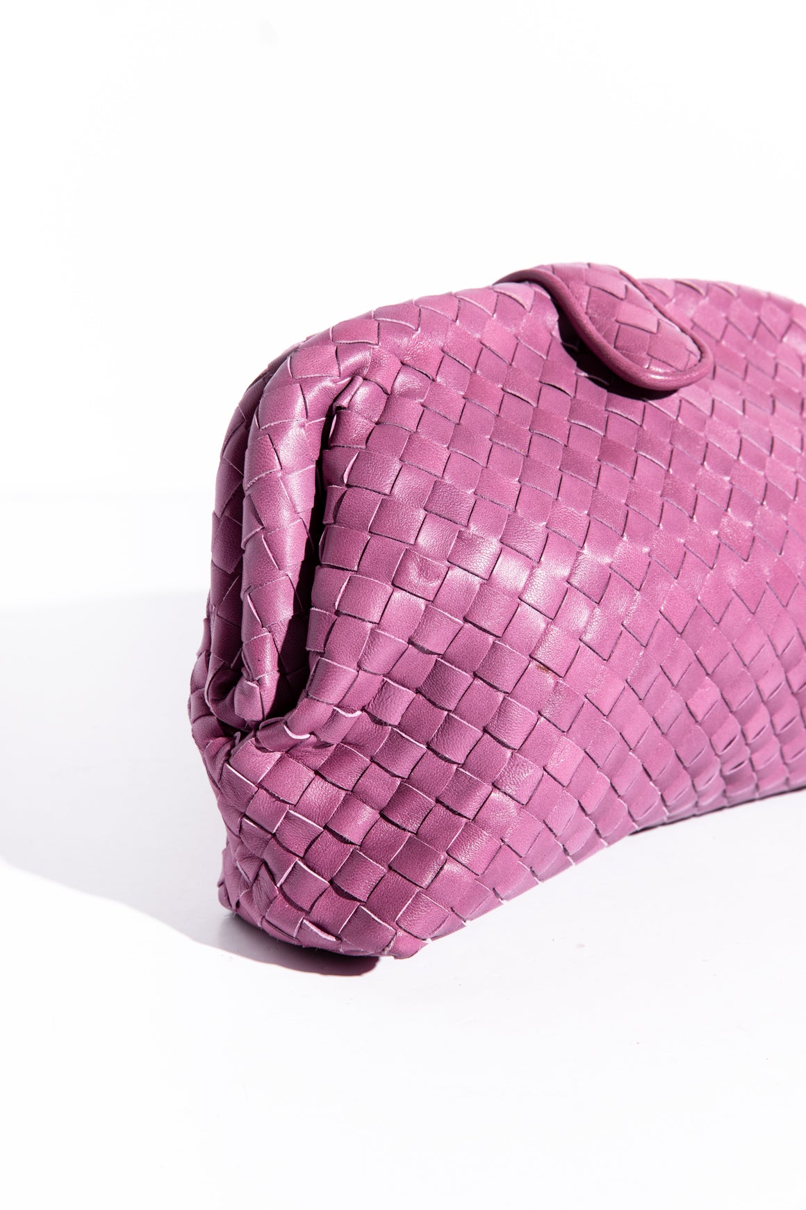 BOTTEGA VENETA Deco Rose "Lauren 1980" Small Intrecciato Clutch