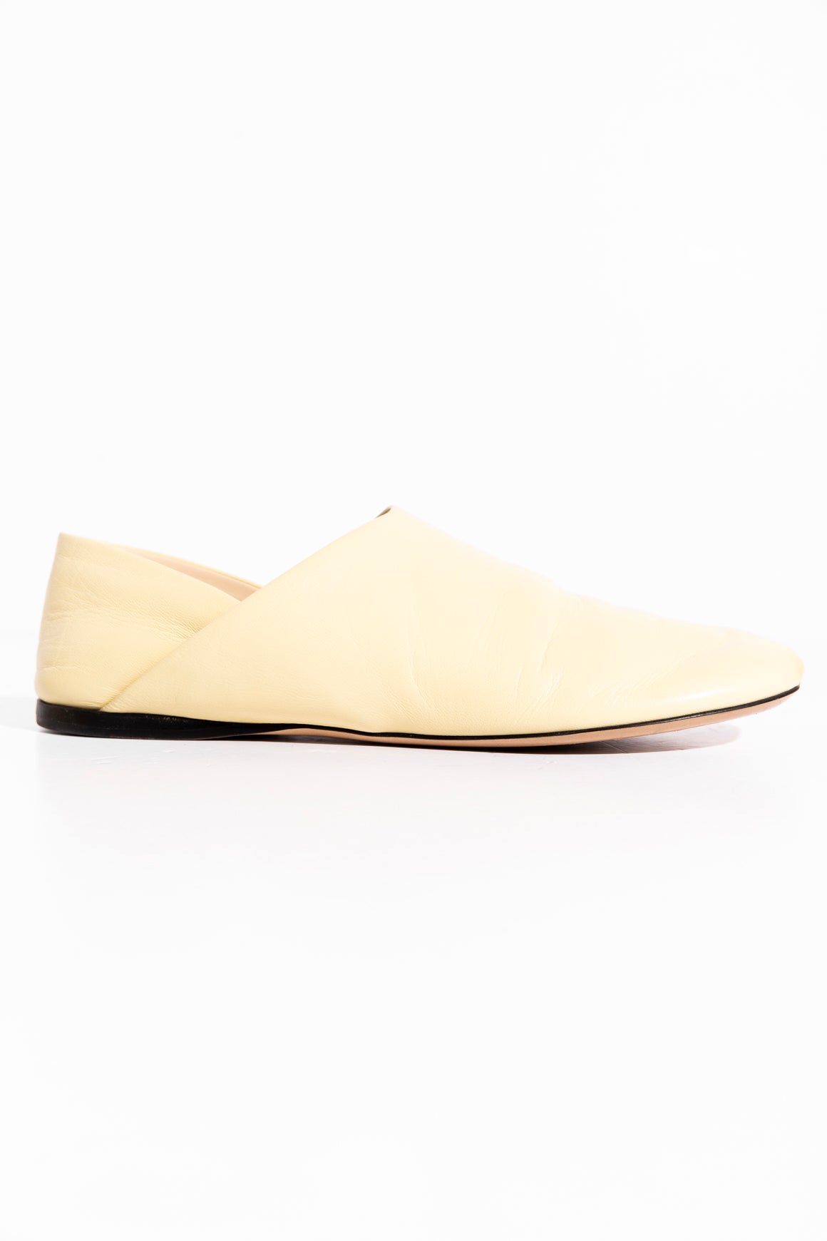 LOEWE Yellow "Toy" Calfskin Glove Slippers (Sz. 40)