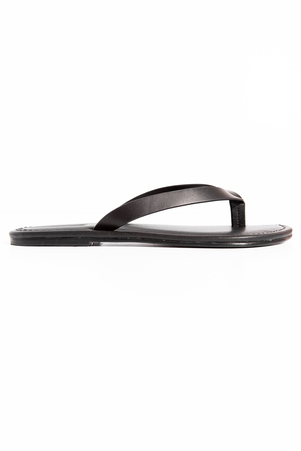 THE ROW Black Leather Flip Flops (Sz. 38)