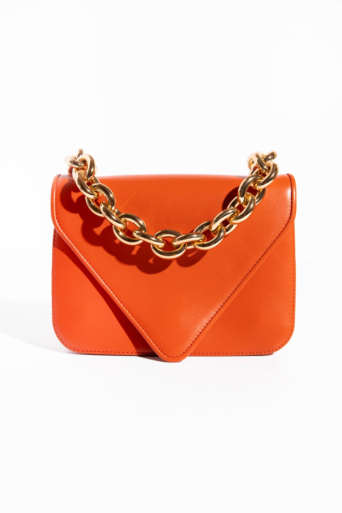BOTTEGA VENETA Mount Leather Bag in Orange