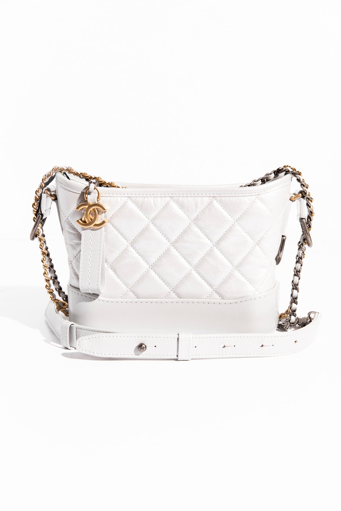 CHANEL 2019 Silver Gabrielle Handbag