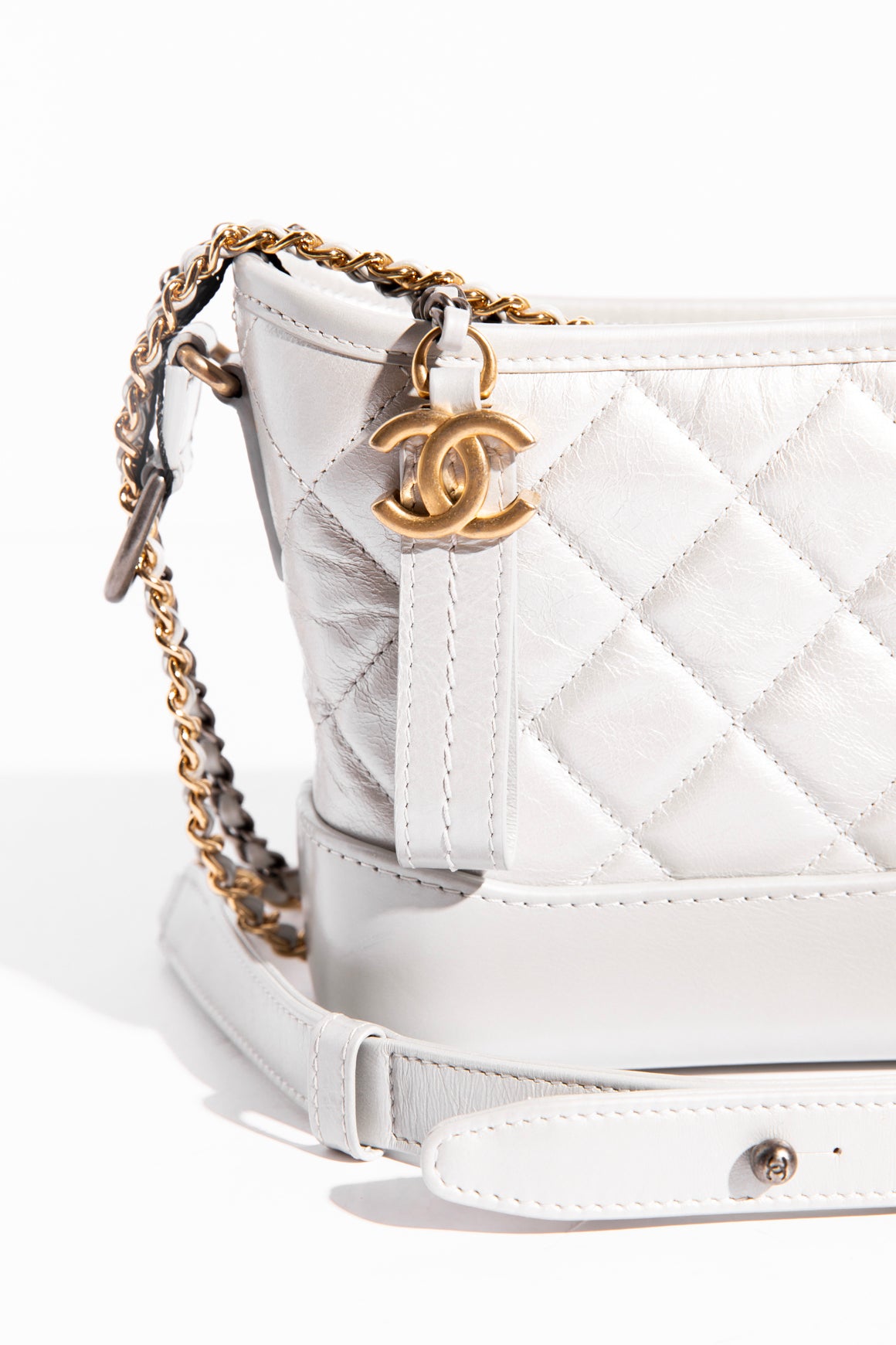 CHANEL 2019 Silver Gabrielle Handbag