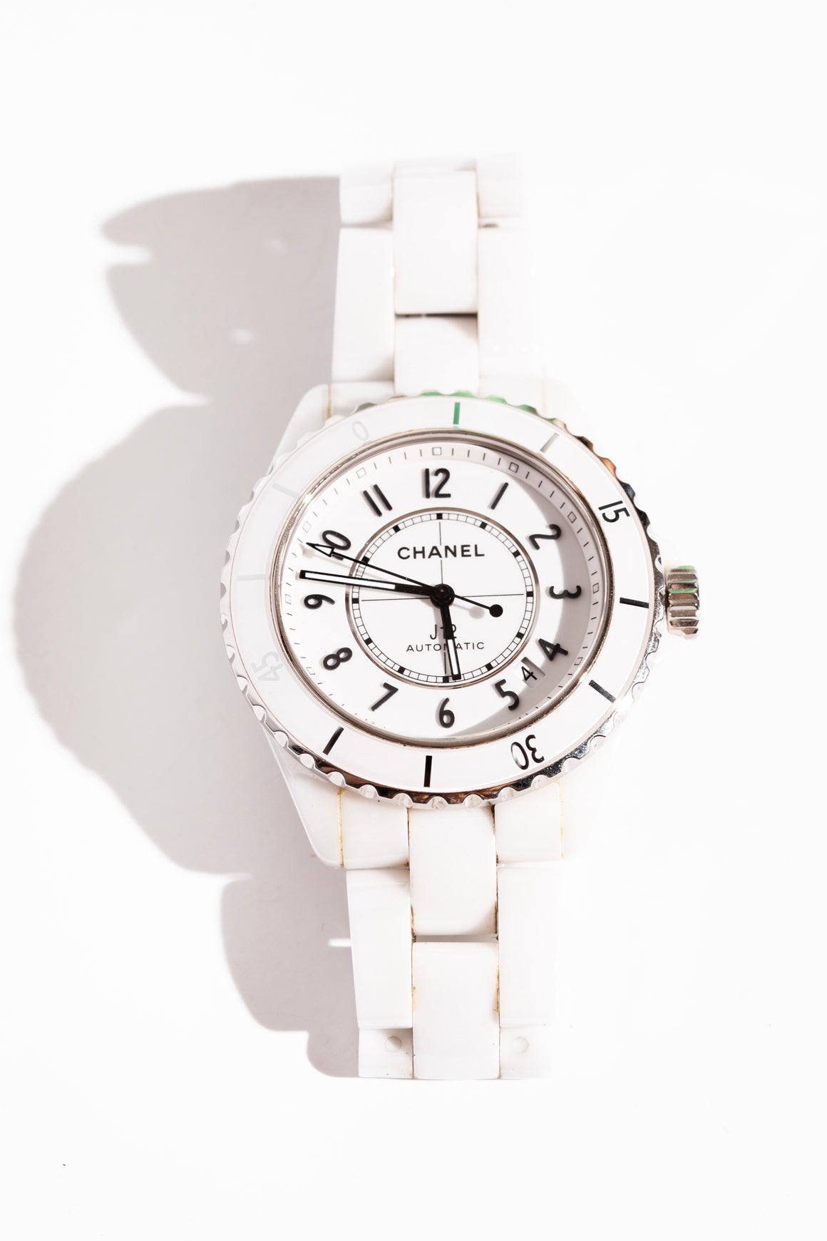 CHANEL White Ceramic J-12 Automatic Watch