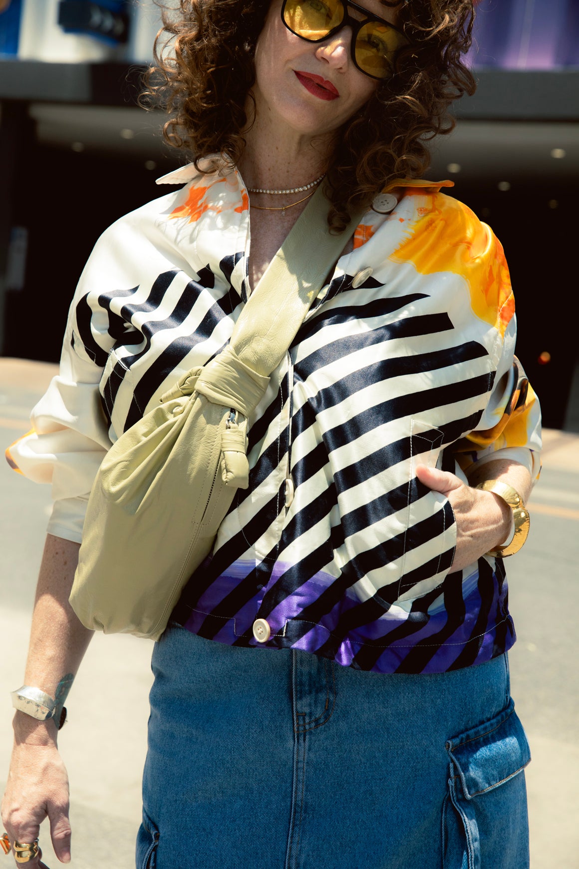 LEMAIRE Sage Paper Small Crossaint Bag