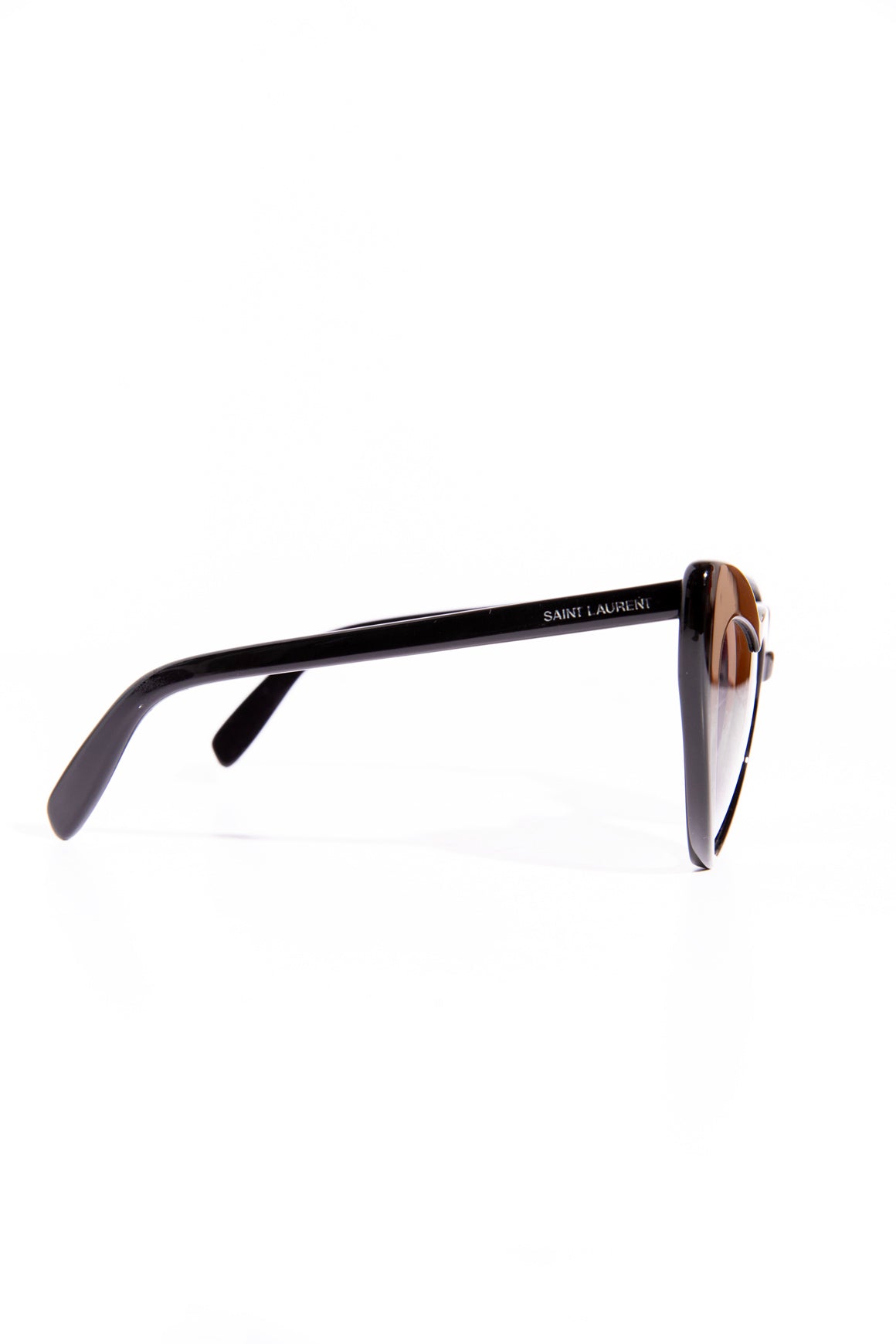 SAINT LAURENT Black Heart Cat Eye Sunglasses