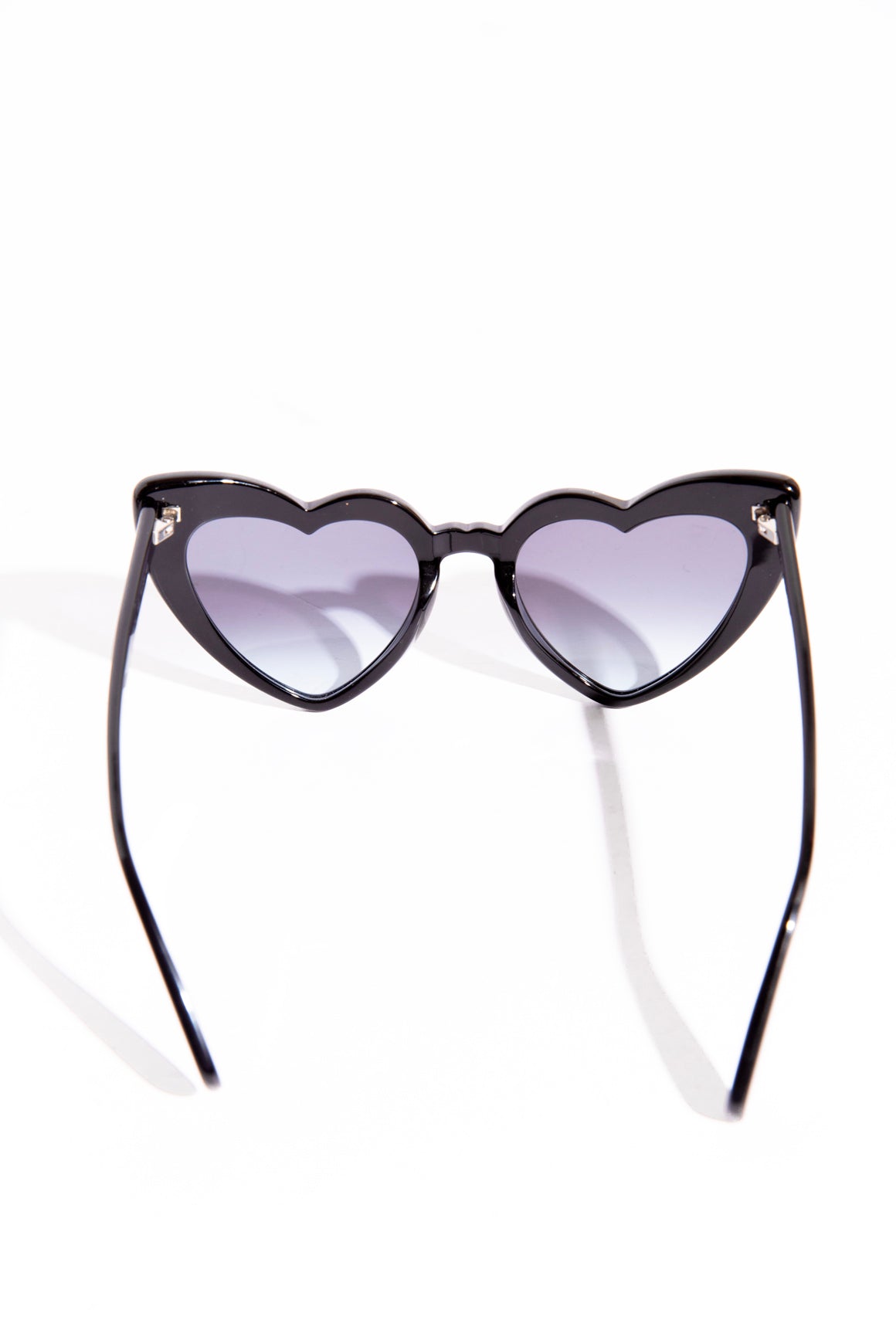 SAINT LAURENT Black Heart Cat Eye Sunglasses