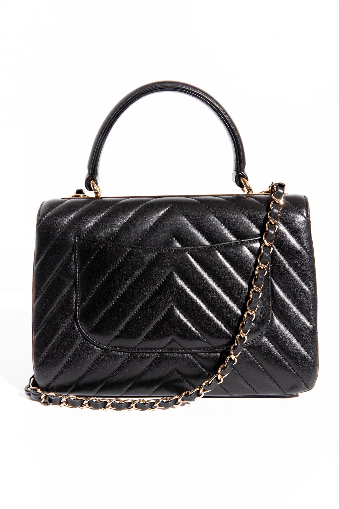 CHANEL 2019 Black Small CC Trendy Top Handle Bag