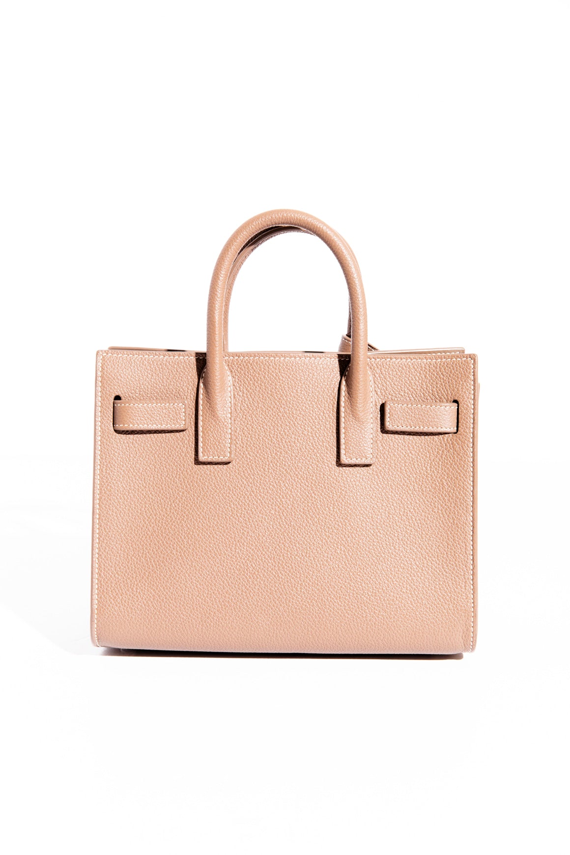 SAINT LAURENT Taupe Grained Baby Sac De Jour