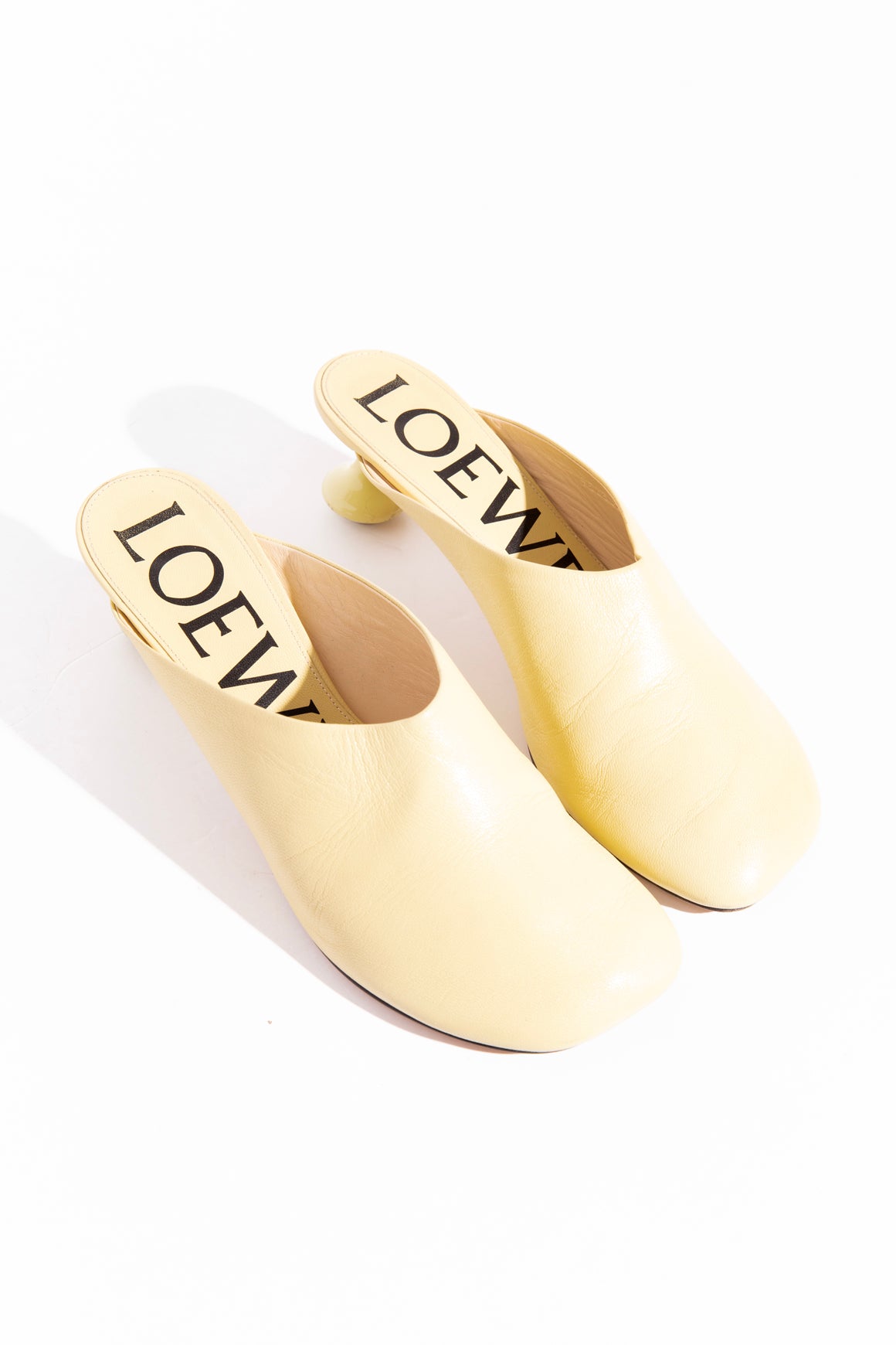 LOEWE Butter Yellow Toy Mules (Sz. 39)