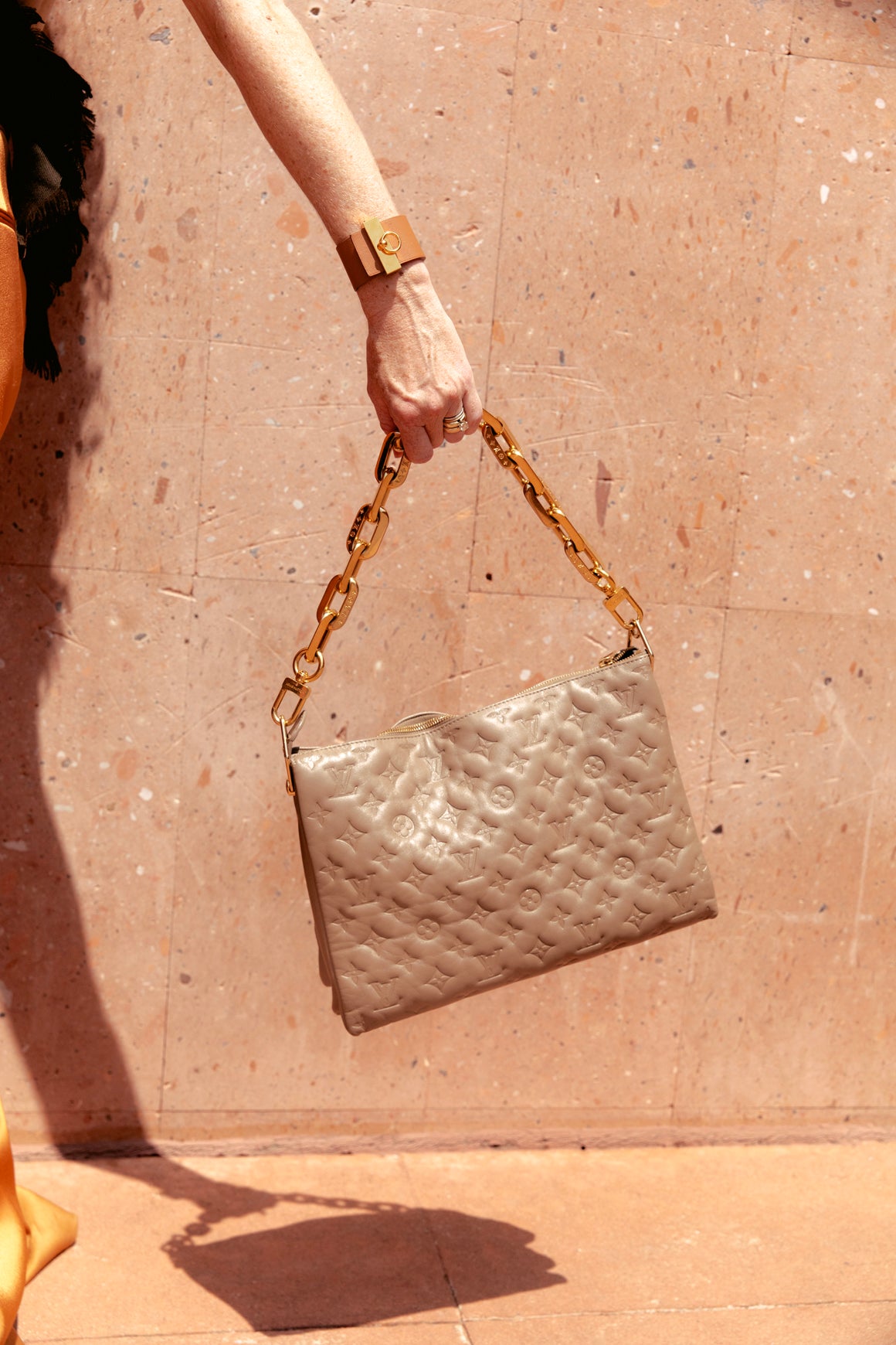 LOUIS VUITTON Taupe Coussin MM