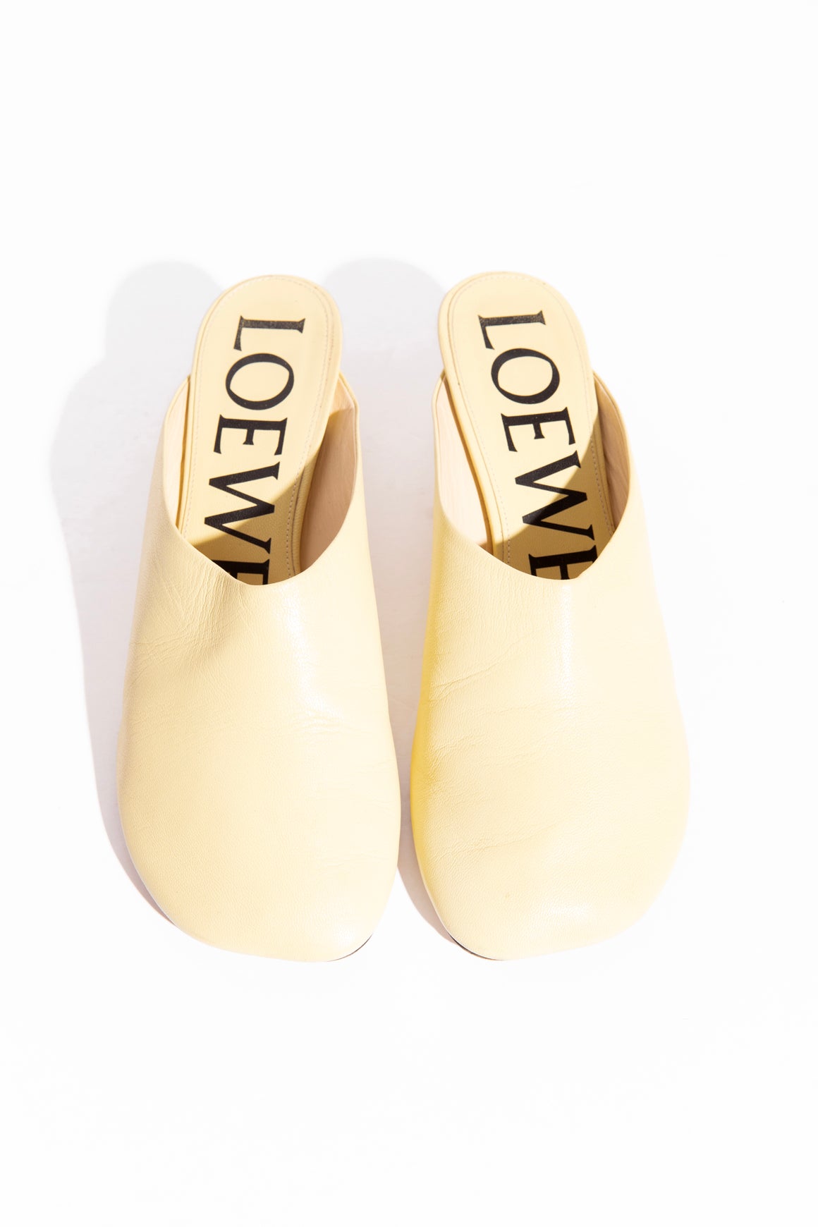 LOEWE Butter Yellow Toy Mules (Sz. 39)