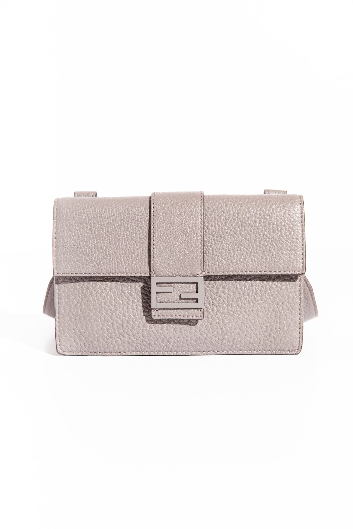 FENDI Grey Mini "Flat Baguette" NWT