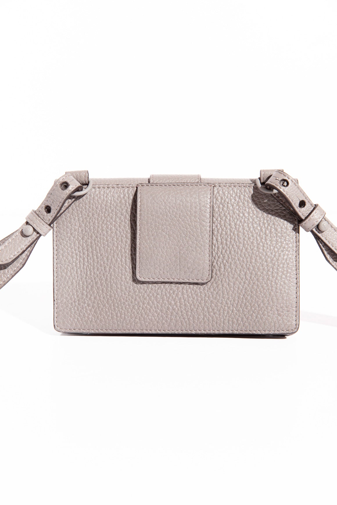 FENDI Grey Mini "Flat Baguette" NWT
