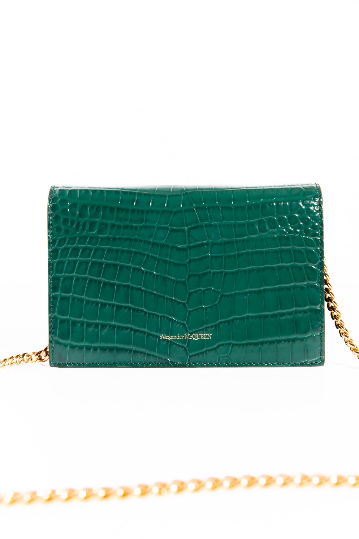 ALEXANDER MCQUEEN Emerald Skull Mini Bag