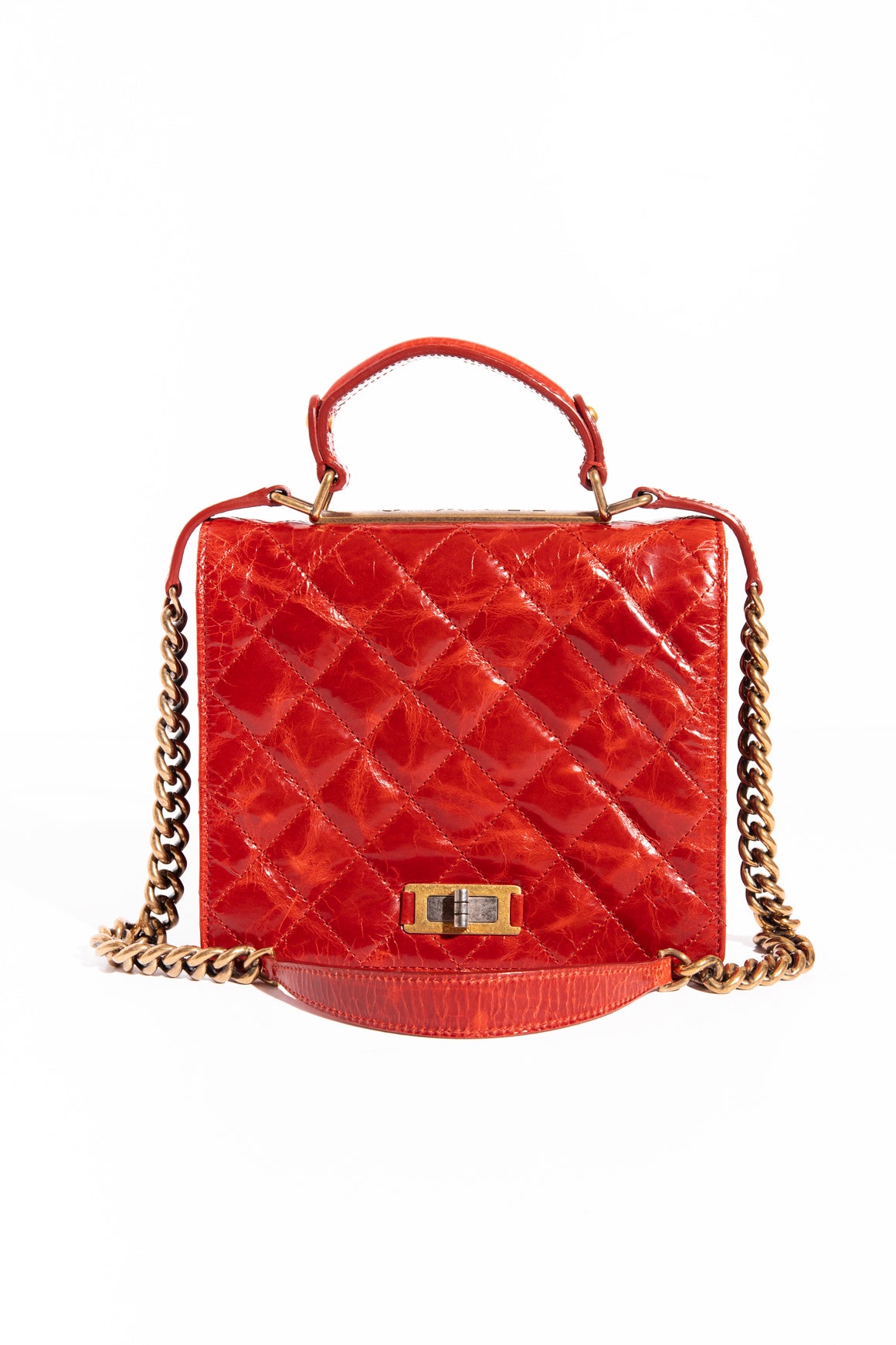CHANEL 2011 Red Quilted Rita Bag