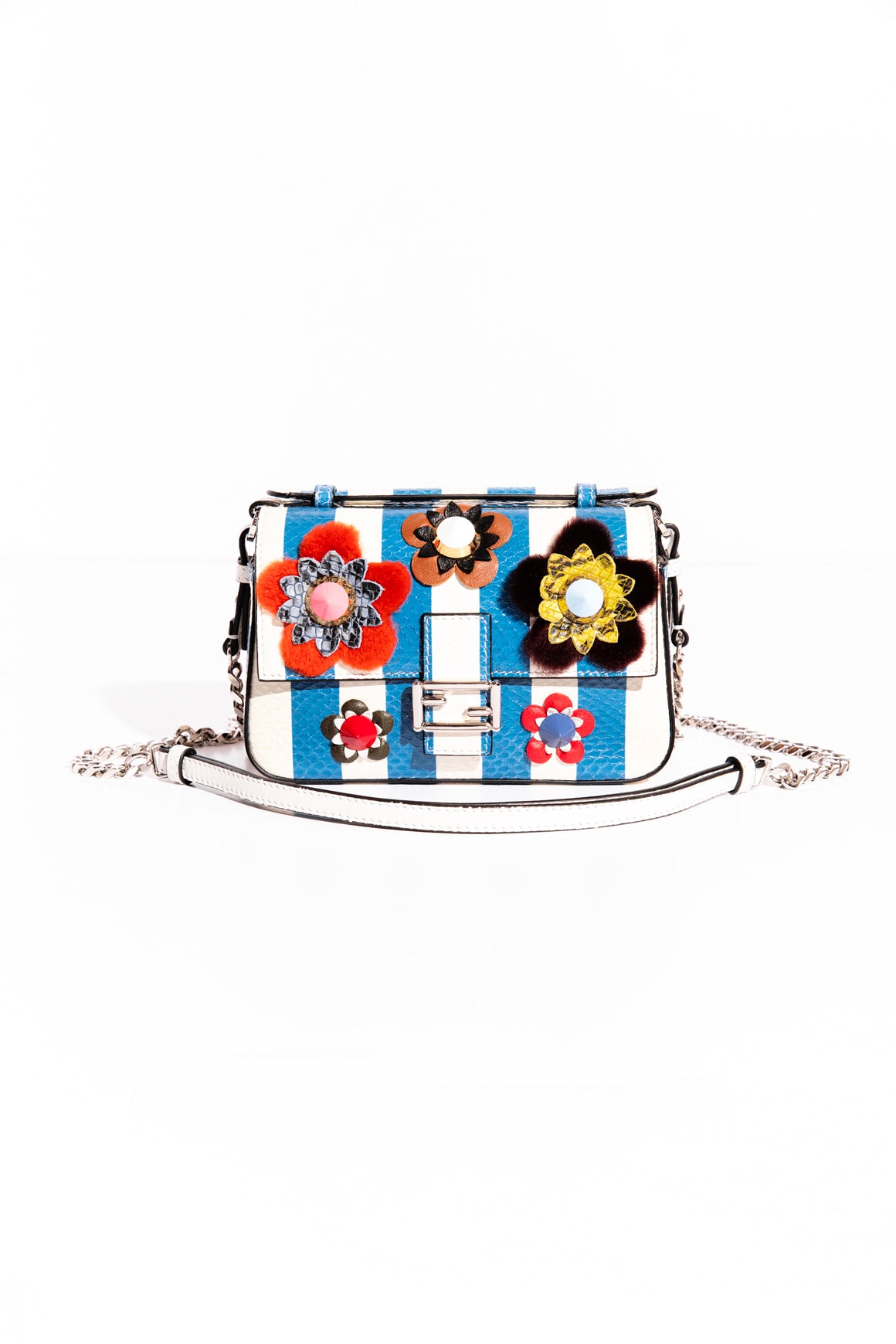 FENDI Flowerland Snake Double Micro Baguette Bag