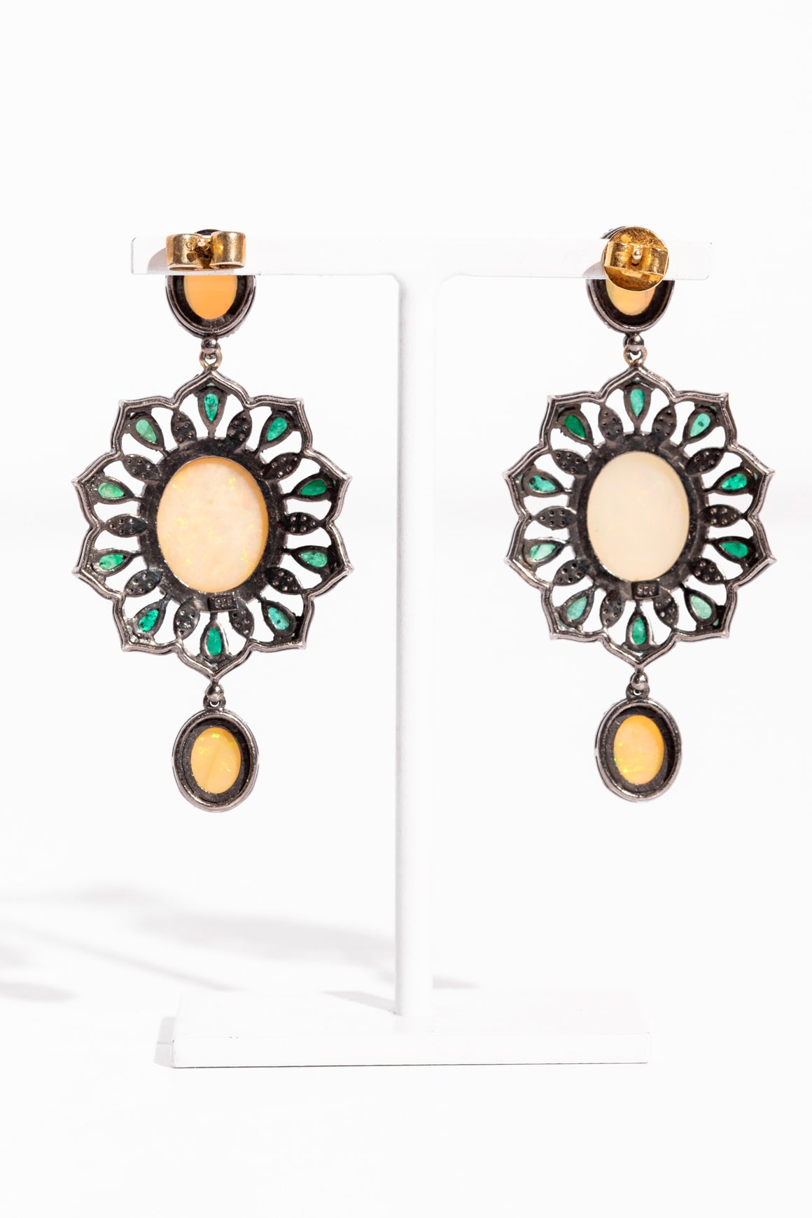 MEREDITH MARKS Opal & Diamond Statement Earrings