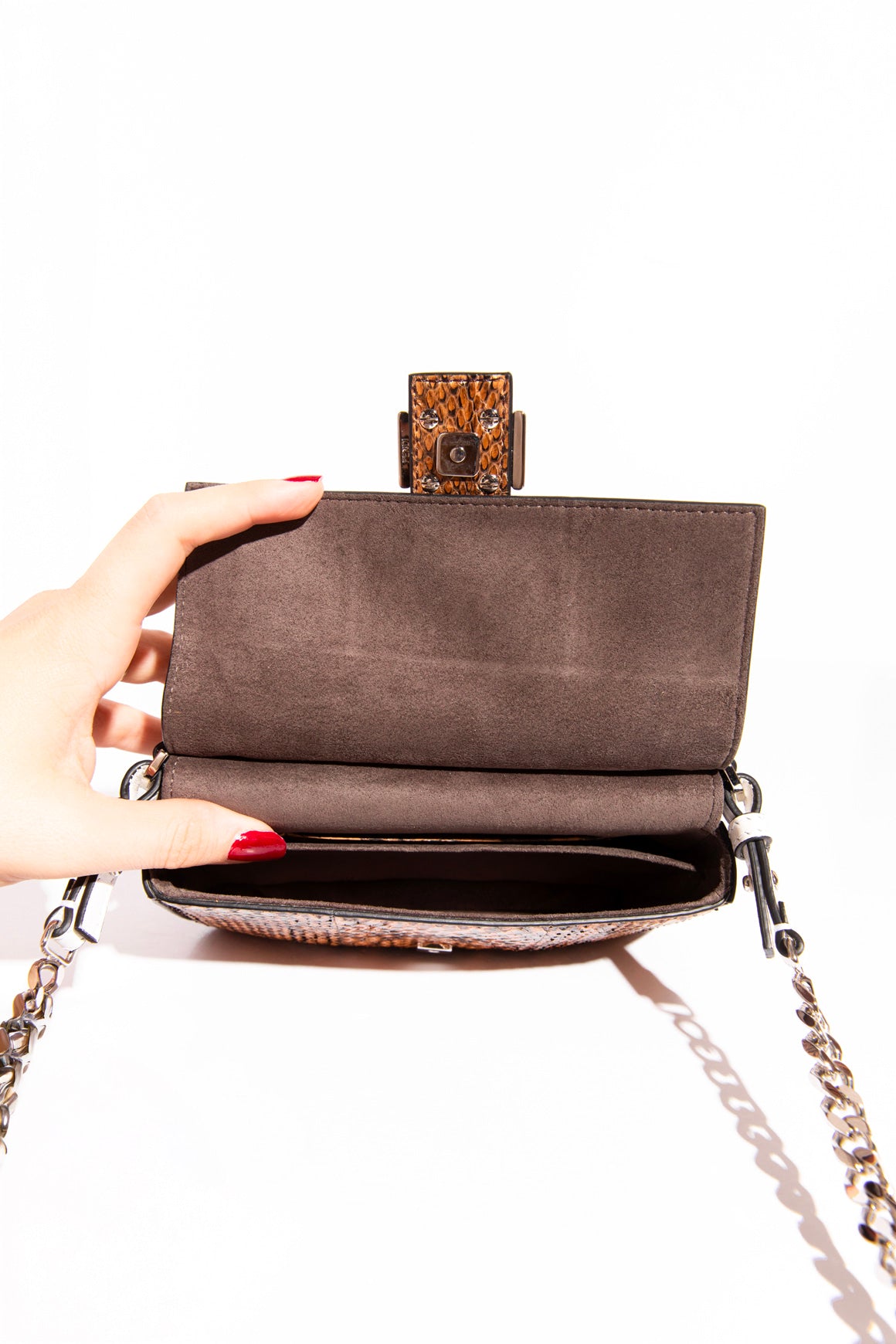 FENDI Flowerland Snake Double Micro Baguette Bag