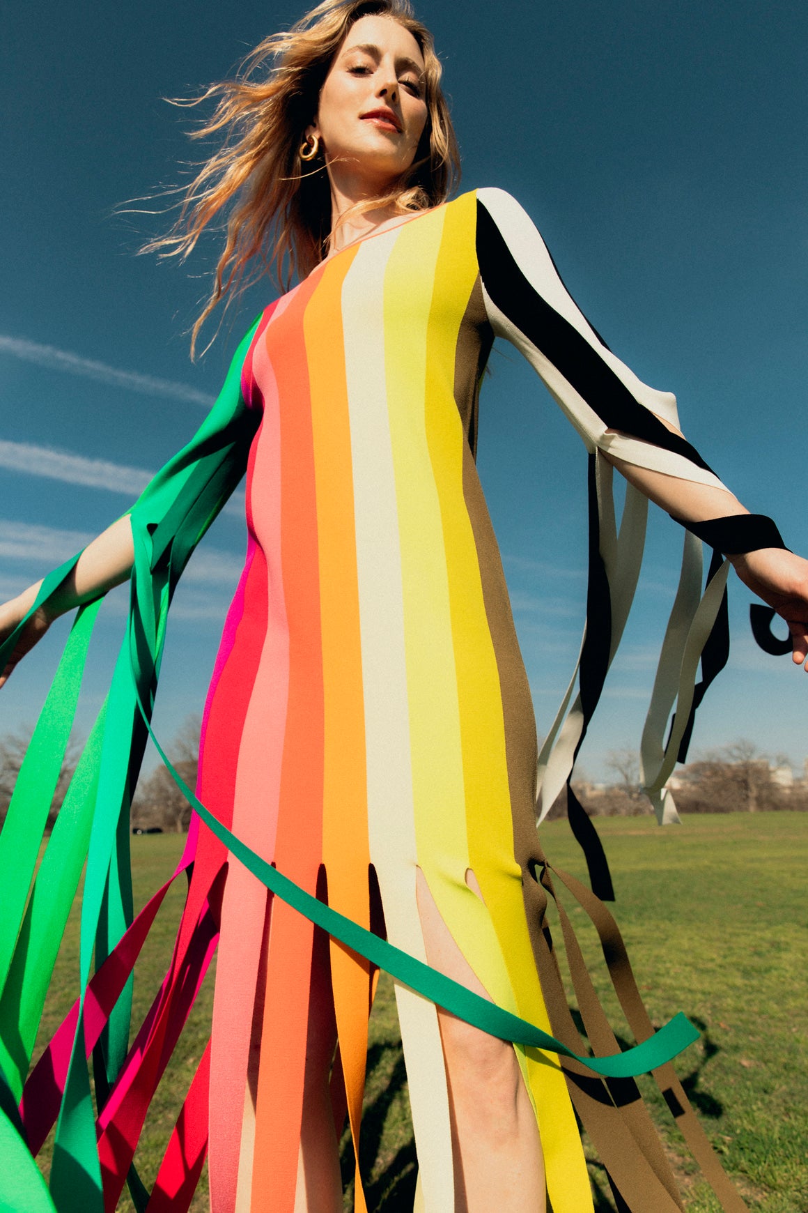 CHRISTOPHER JOHN ROGERS Rainbow Fringe Dress (Sz. S)