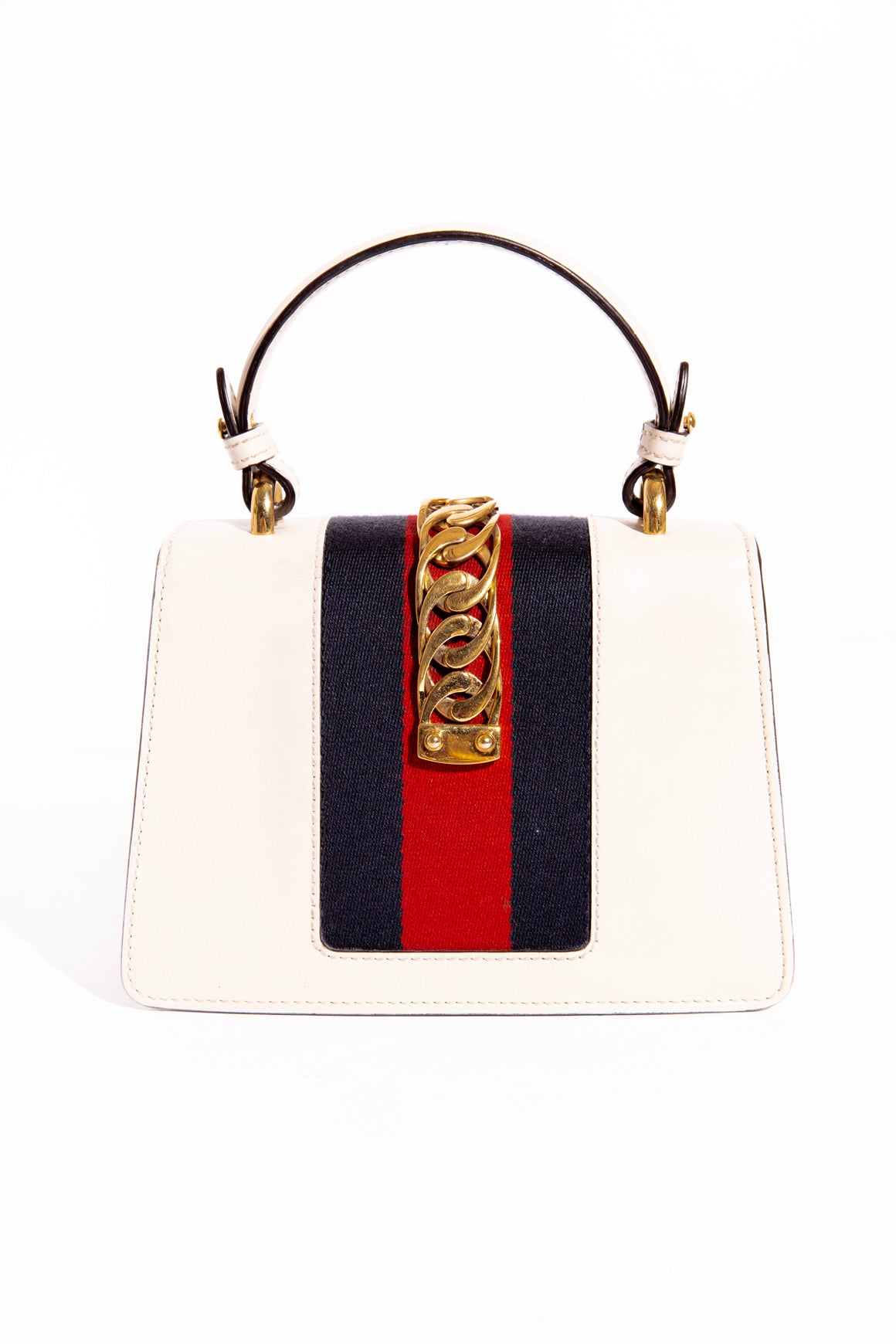 GUCCI Mini Sylvie Web Top Handle Bag