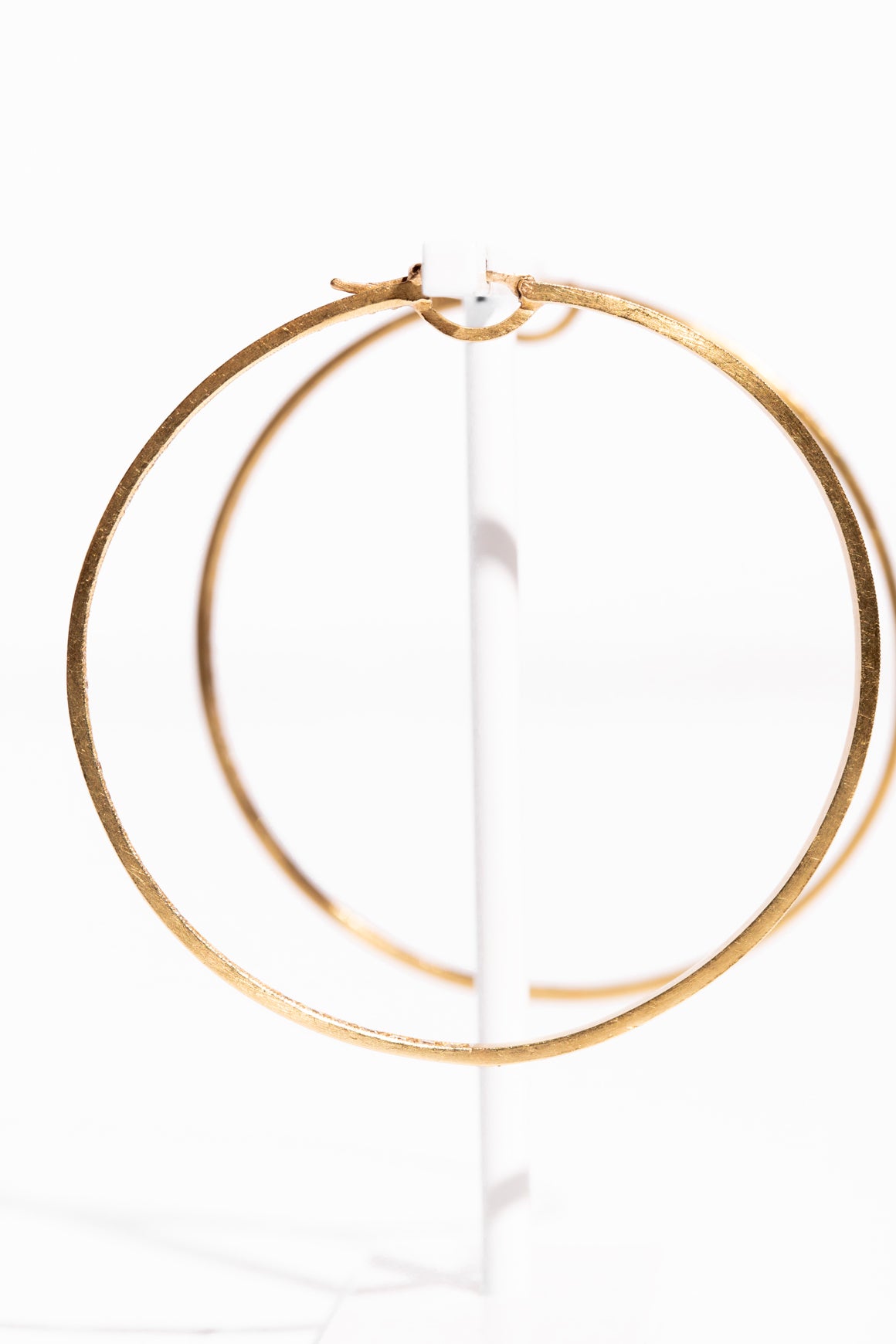 14K Large Gold Hoops W/ Diamonds