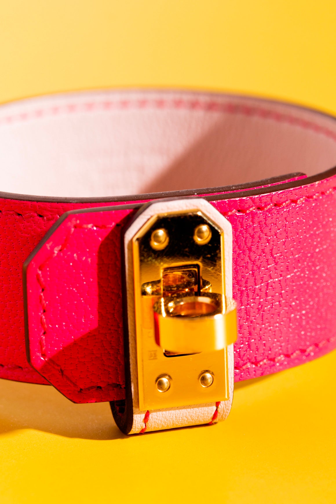 HERMES Pink & Lilac Kelly Twist Bracelet