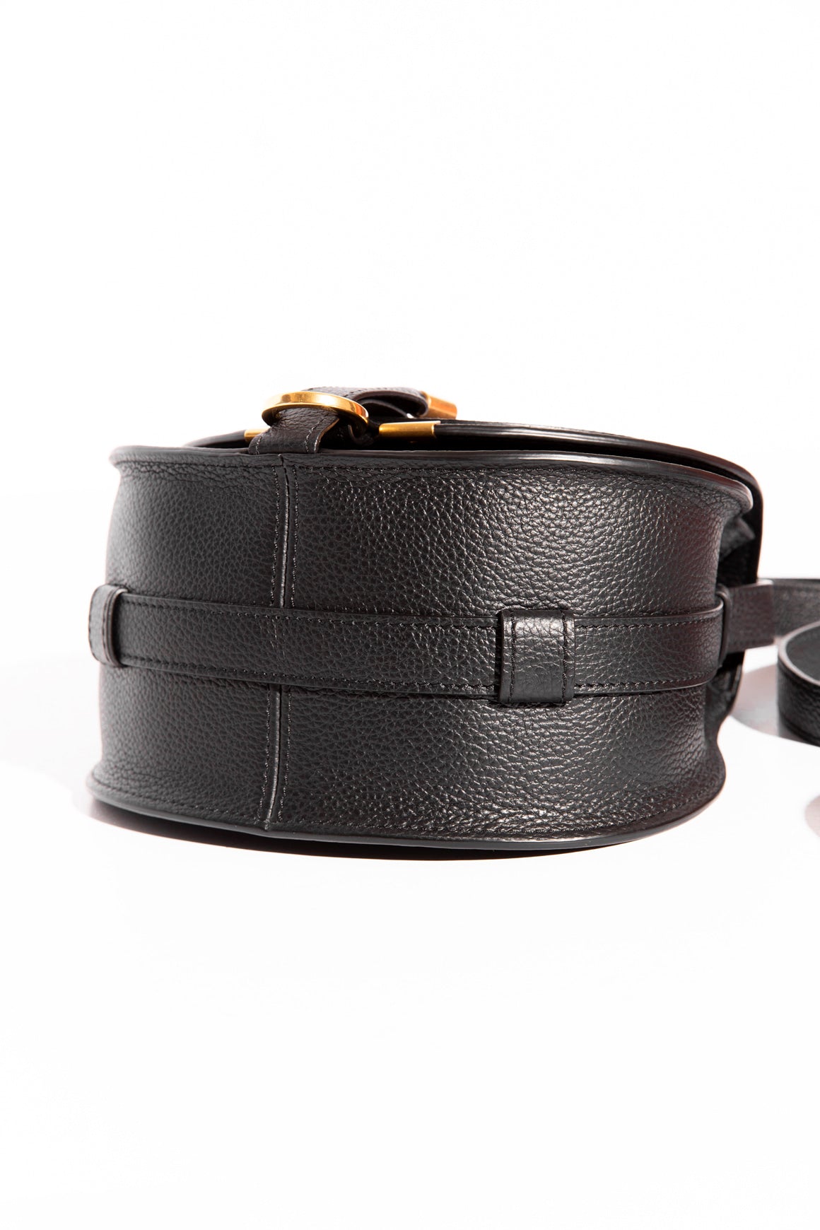 CHLOE Small Black 'Marcie' Leather Crossbody Bag