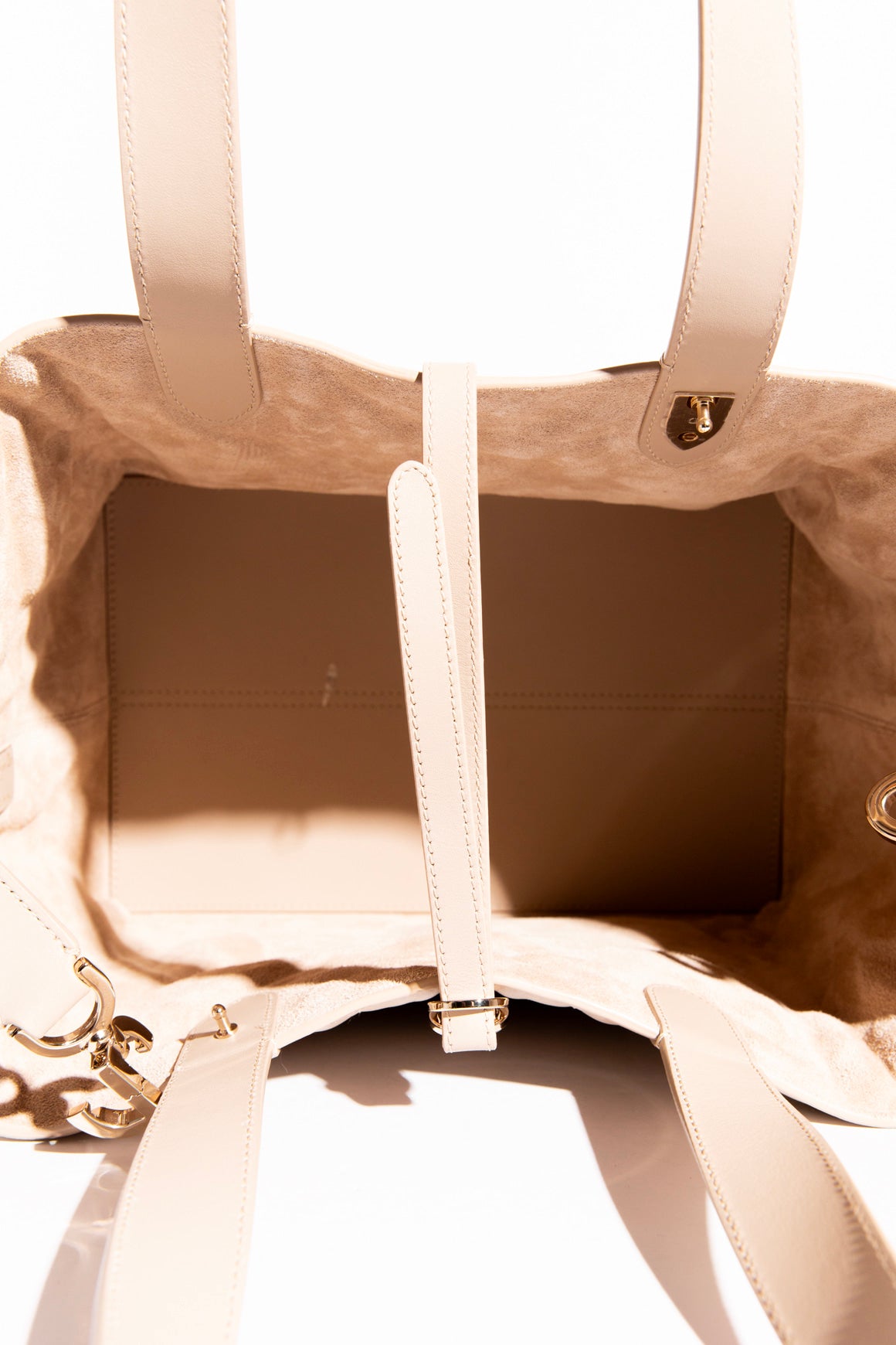 DIOR Taupe Cannage 'TouJours' Medium Vertical Tote