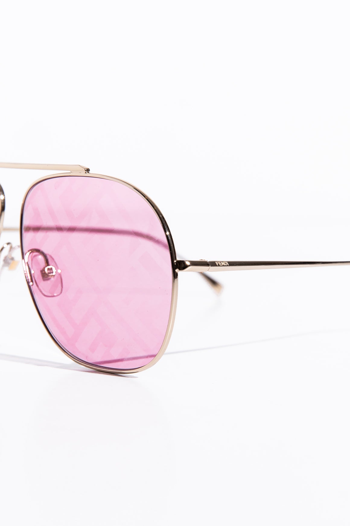 FENDI Pink Logo Aviators