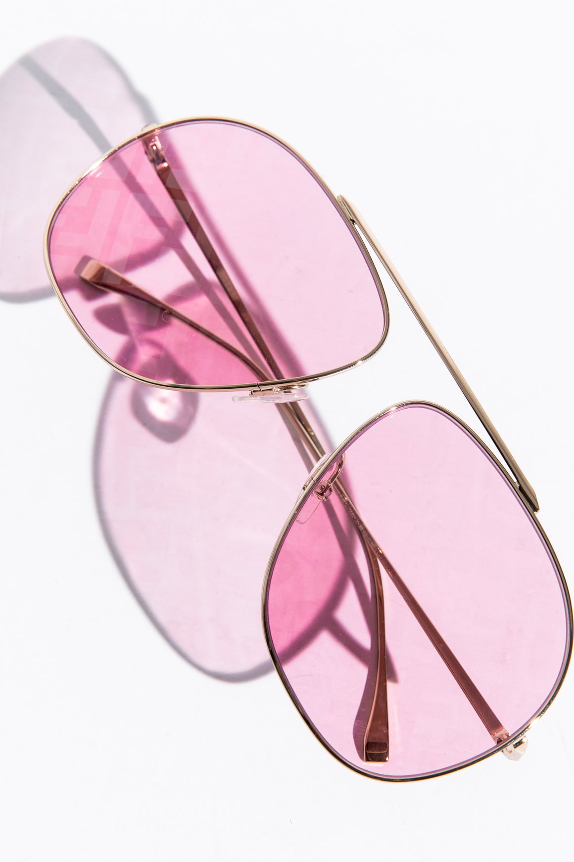 FENDI Pink Logo Aviators