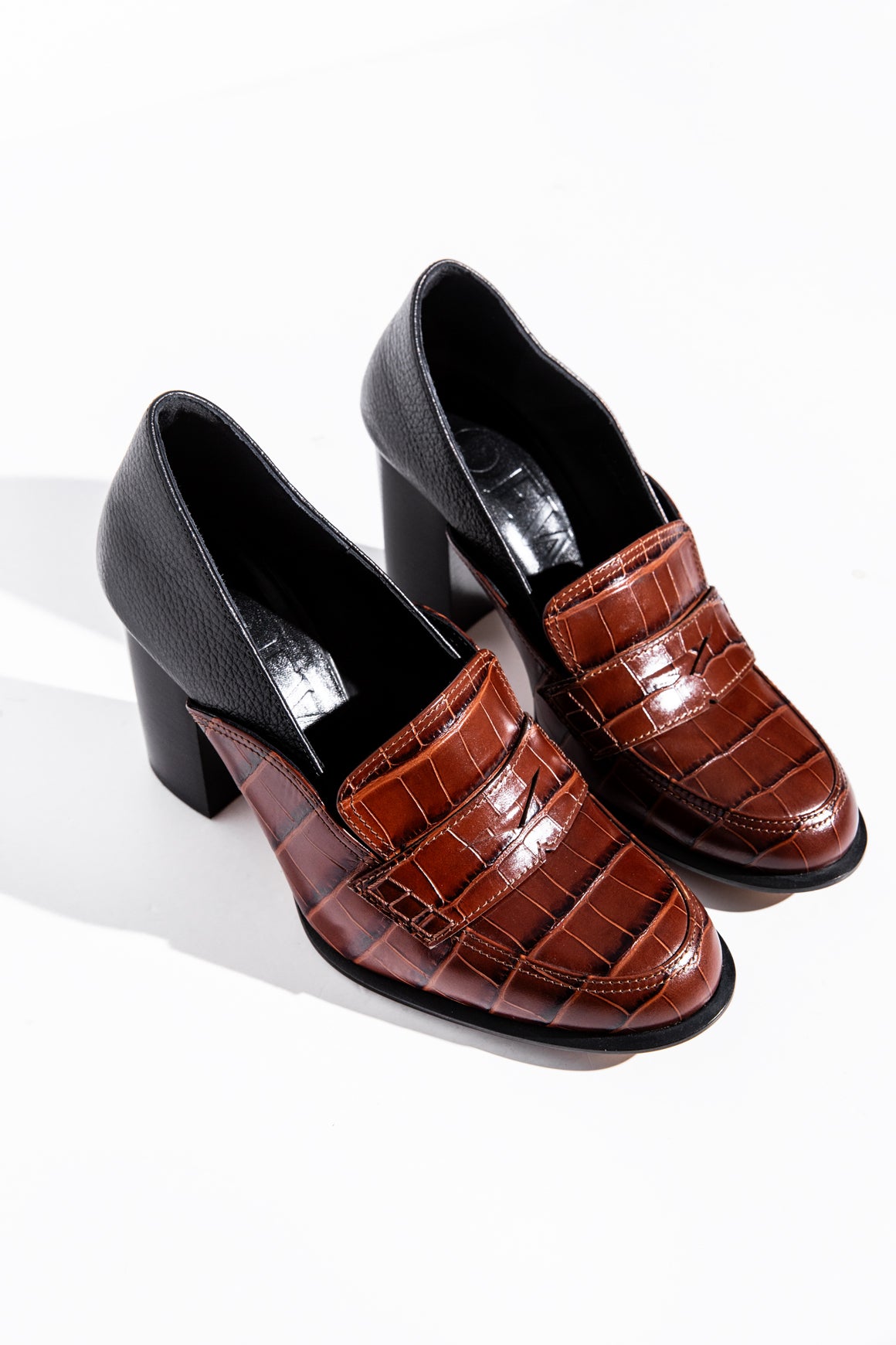 LOEWE Leather Block Heel Loafer (Sz. 41)