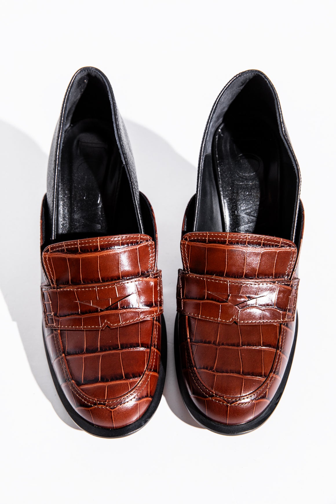 LOEWE Brown + Black Leather Block Heel Loafer (Sz. 41)