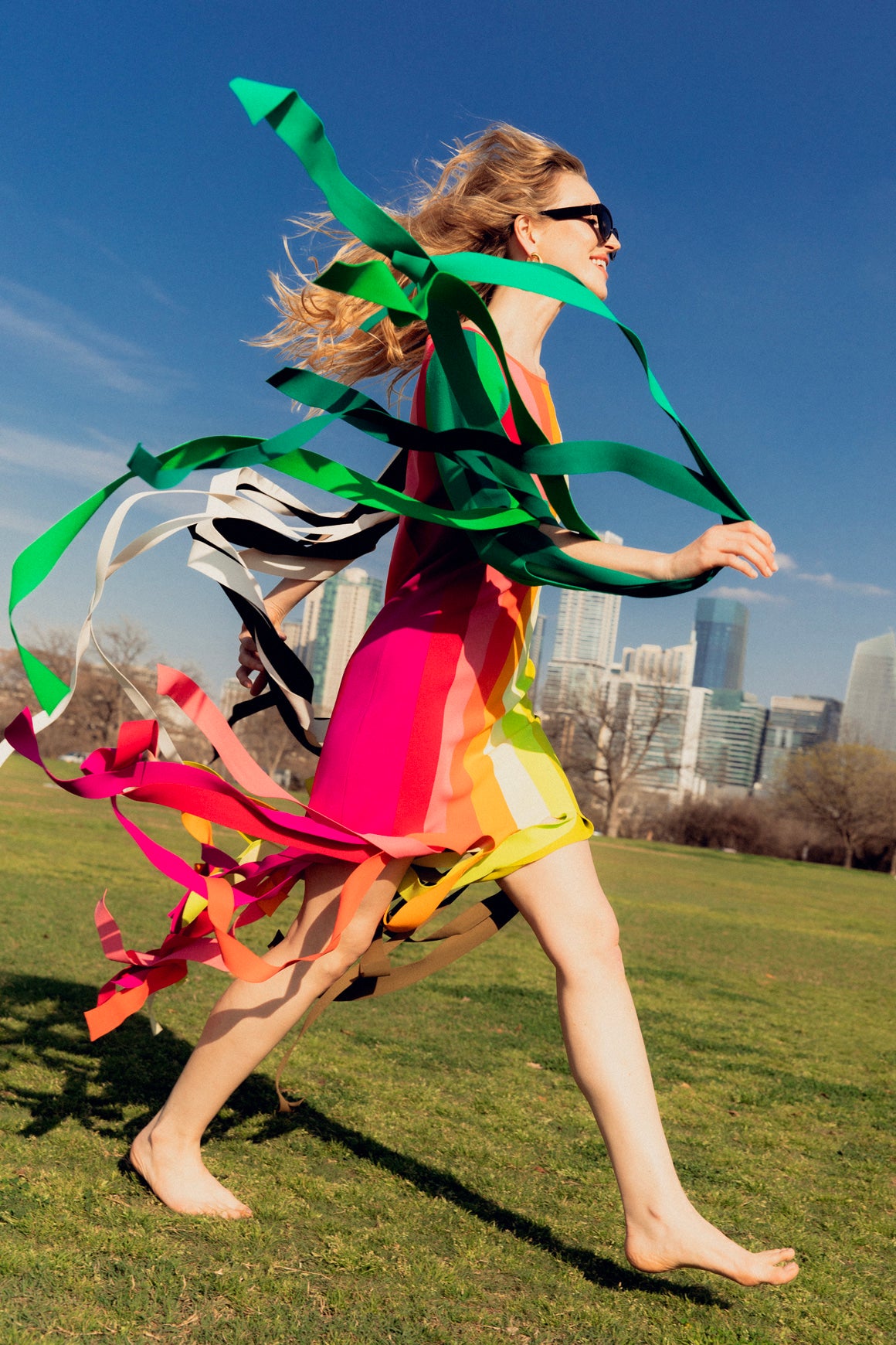 CHRISTOPHER JOHN ROGERS Rainbow Fringe Dress (Sz. S)