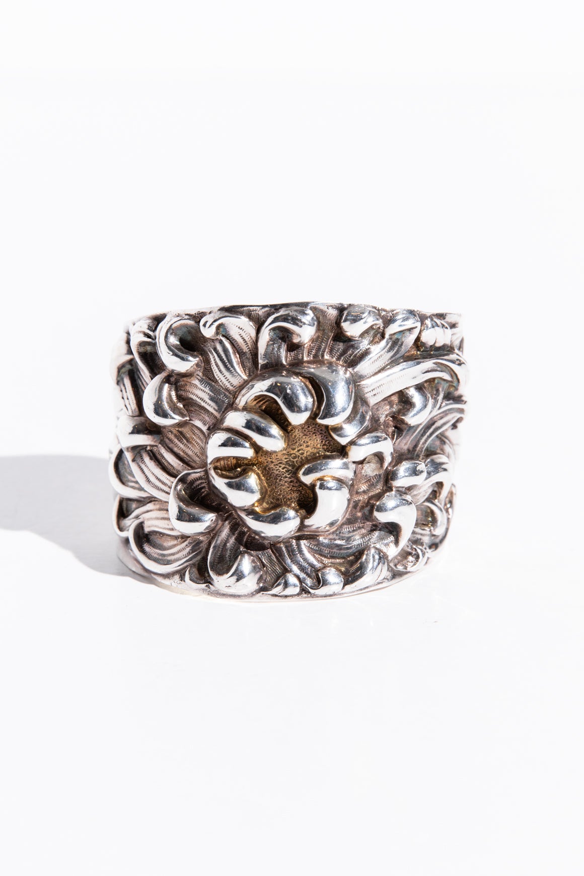 GALMER NEW YORK .925 24k/GP Chrysanthemum Cuff