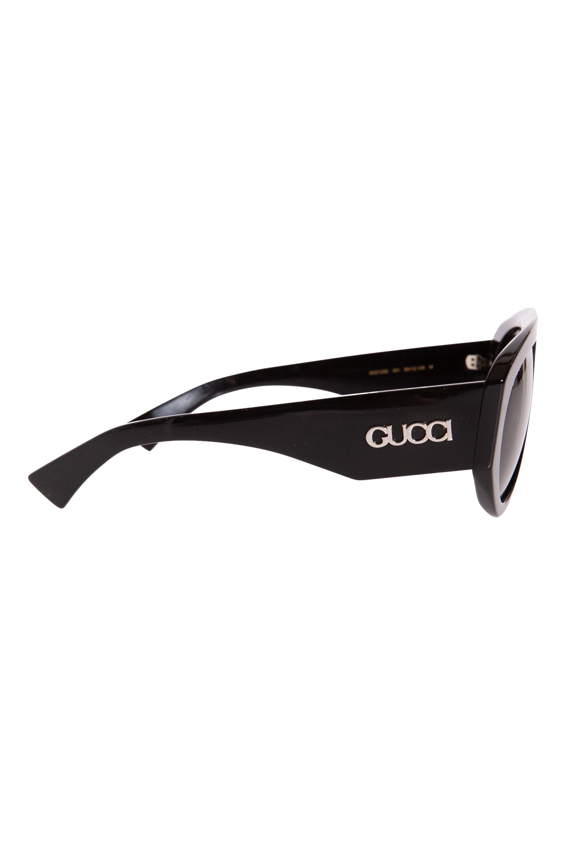 GUCCI Black Flat Brim Wide Sunglasses