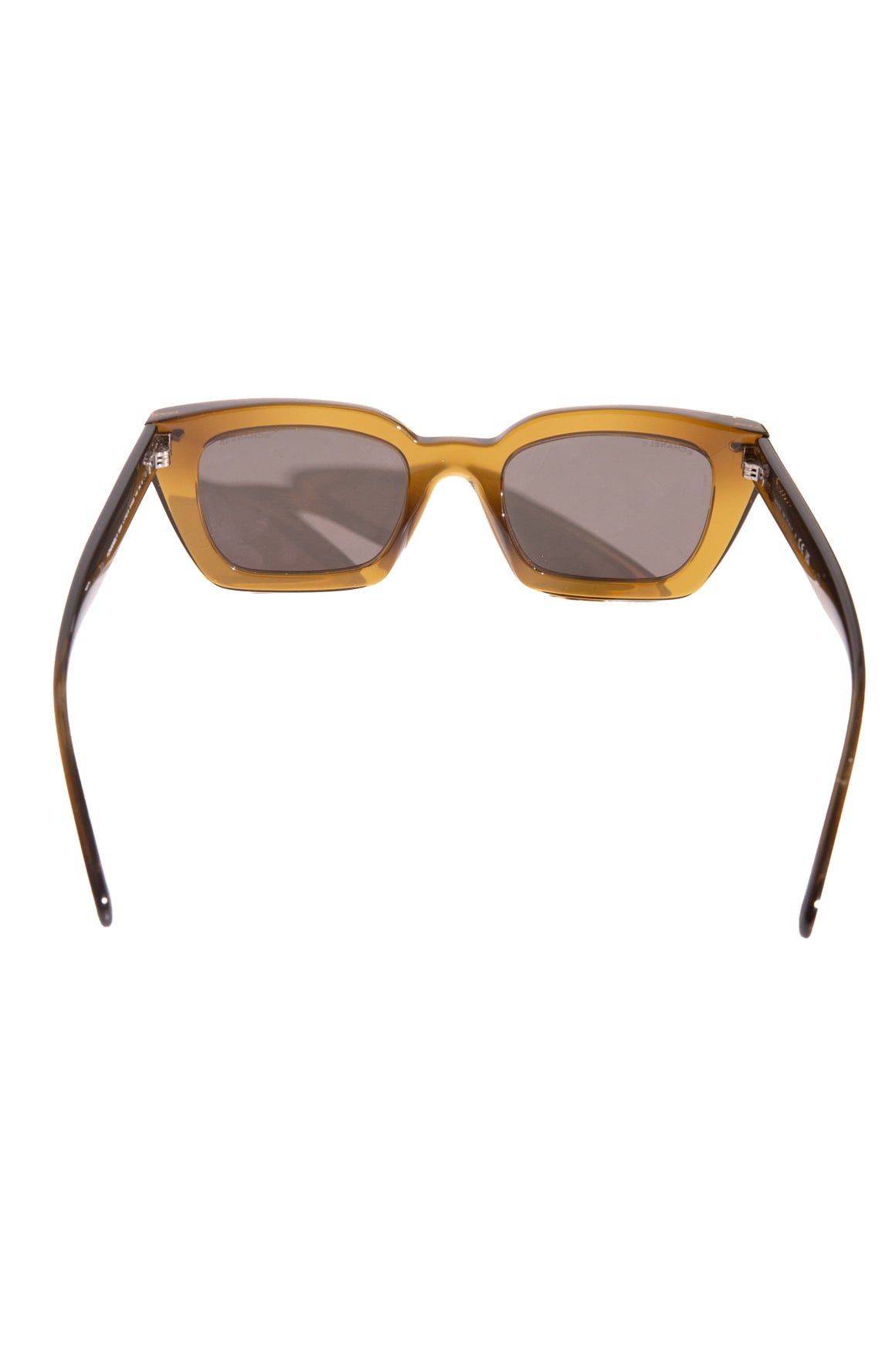 CHANEL Olive Chain Detail Sunglasses