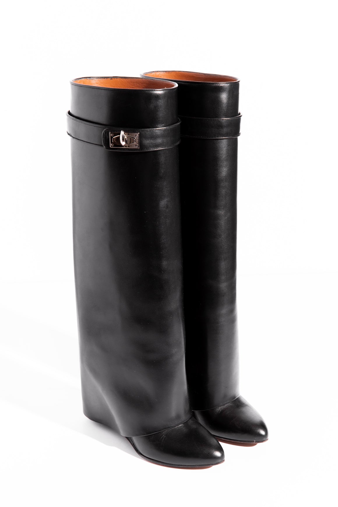 GIVENCHY Black Shark Lock Boots (Sz. 37)