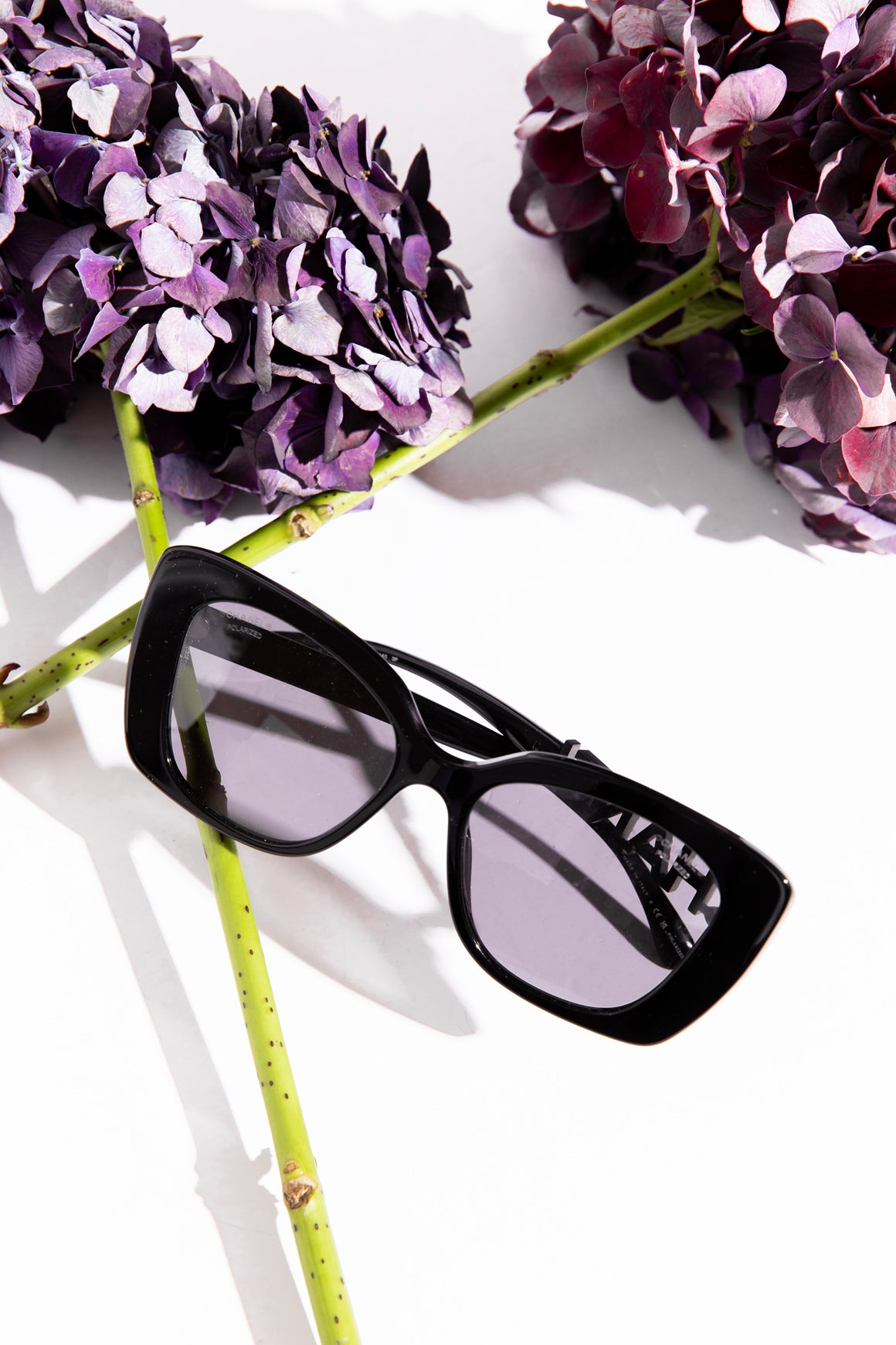 CHANEL Crystal Logo Sunglasses