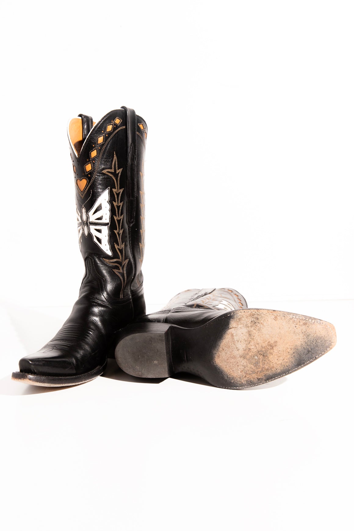LUCCHESE Butterfly Cut Out Cowboy Boots (Sz. 7)