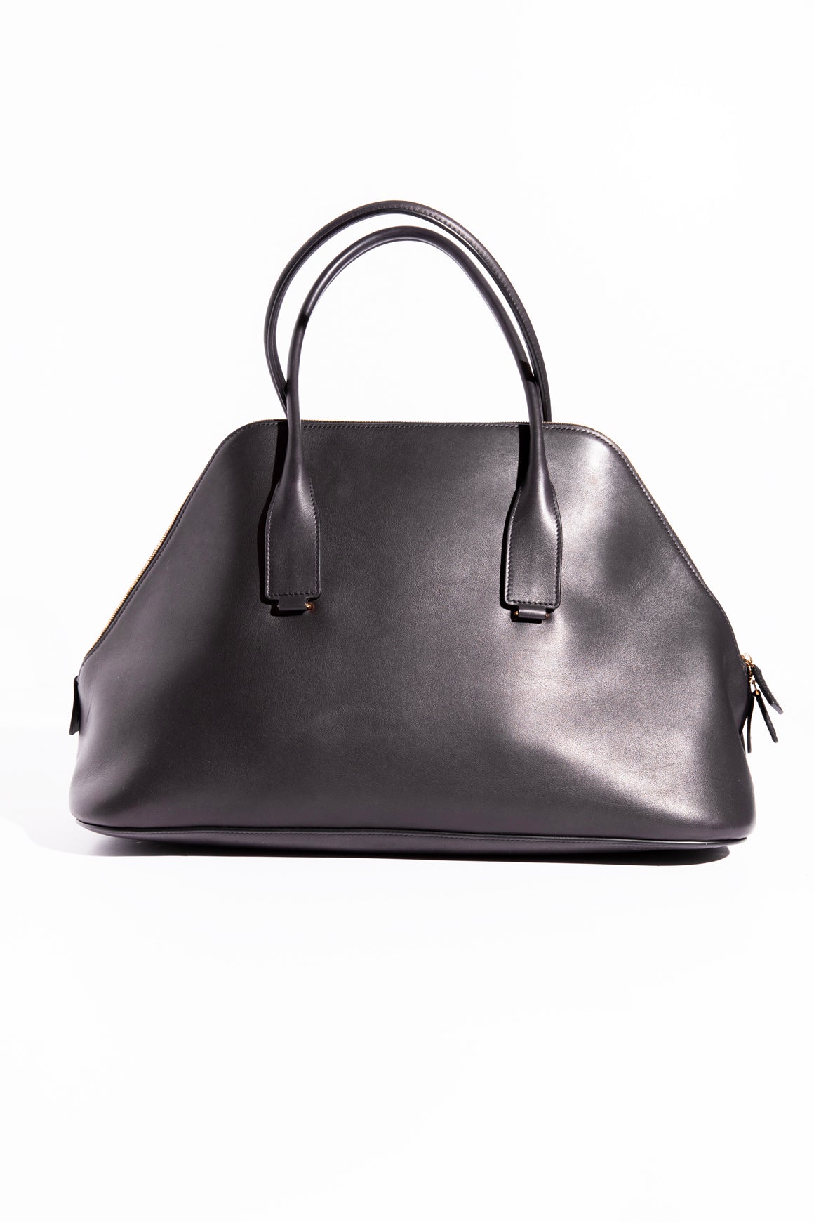THE ROW Black Calfskin Large Devon Bag