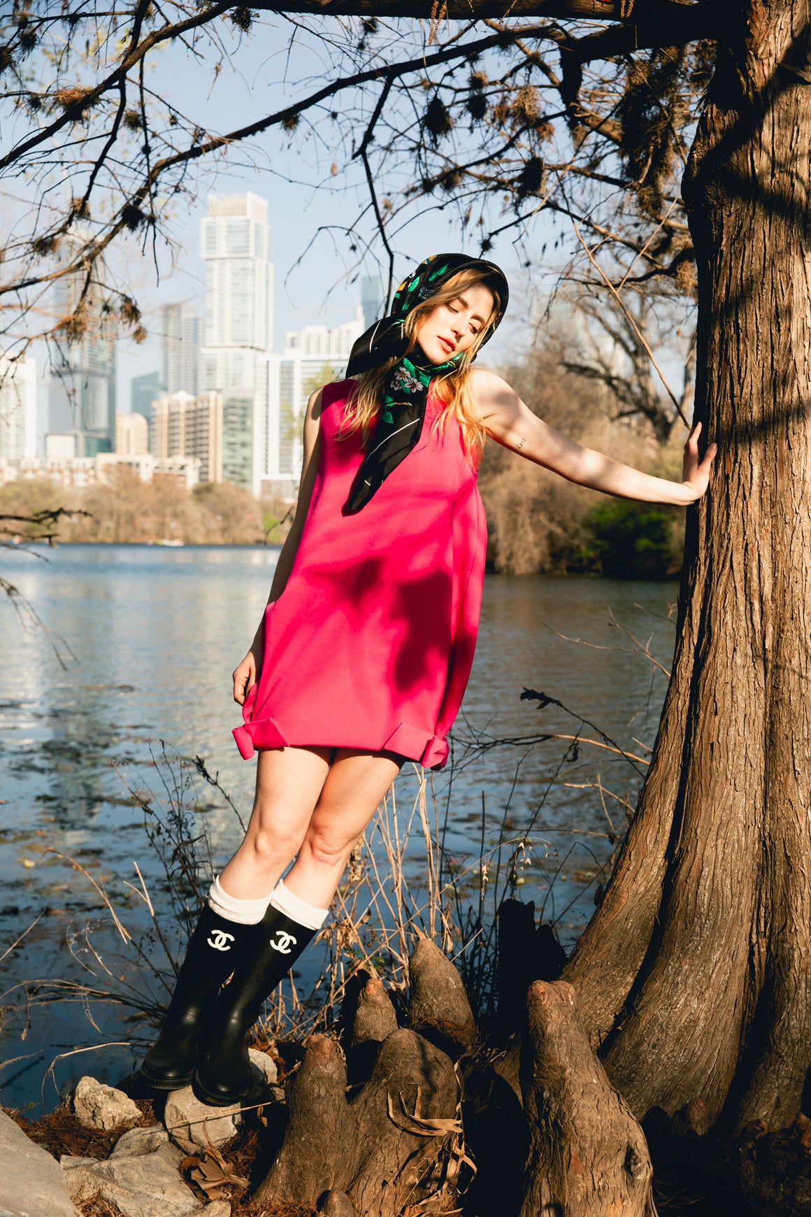 VALENTINO Magenta Mini Dress (Sz. 4)