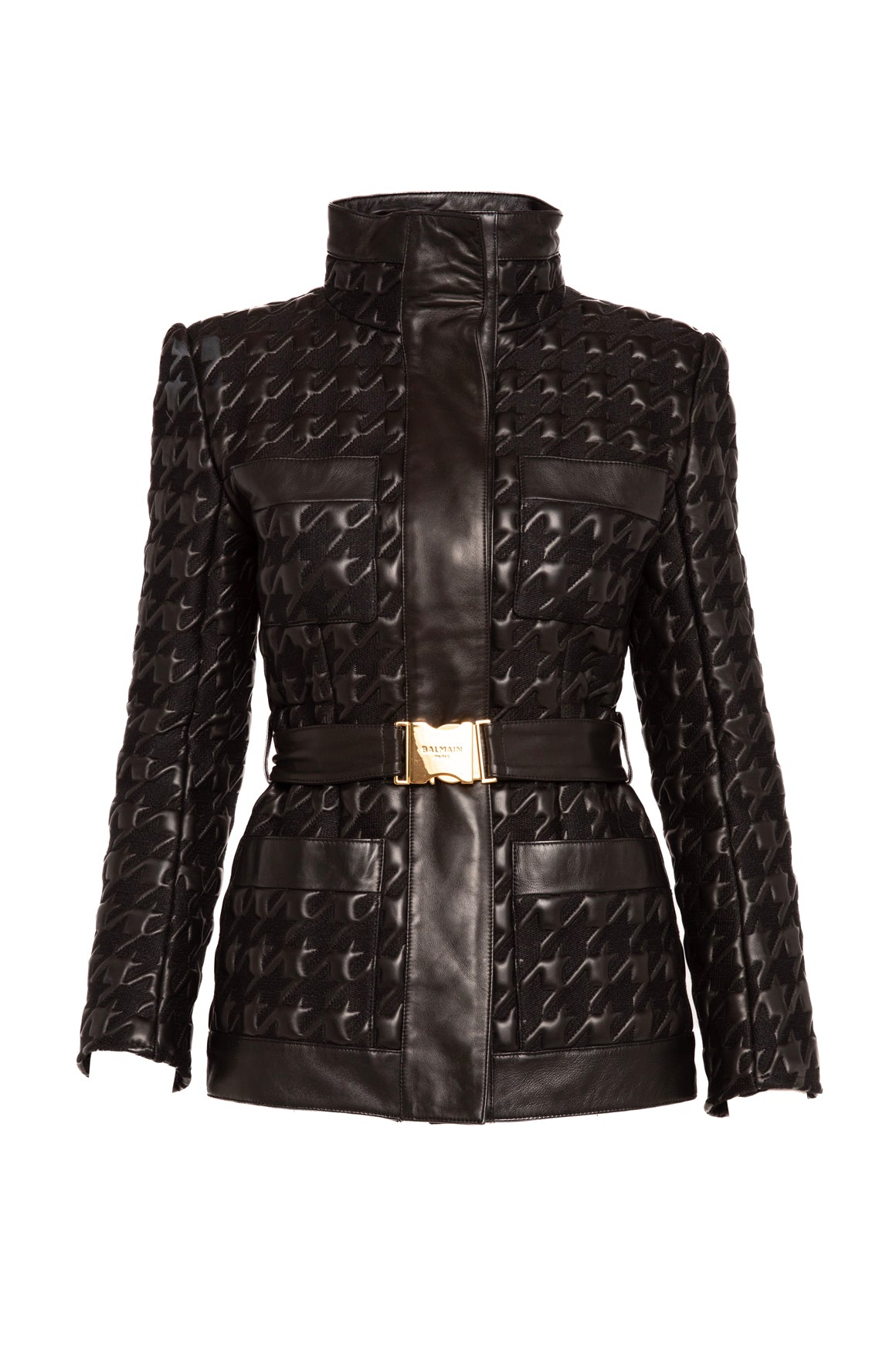 BALMAIN Black Leather Jacket (Sz. 34/0)