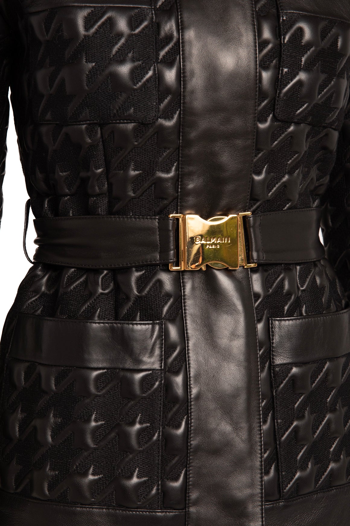 BALMAIN Black Leather Jacket (Sz. 34/0)