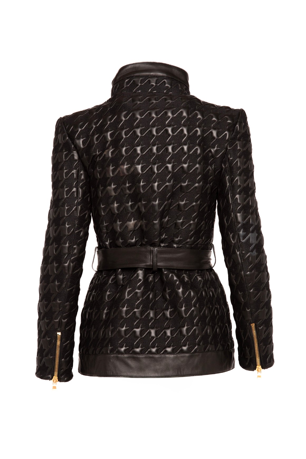 BALMAIN Black Leather Jacket (Sz. 34/0)